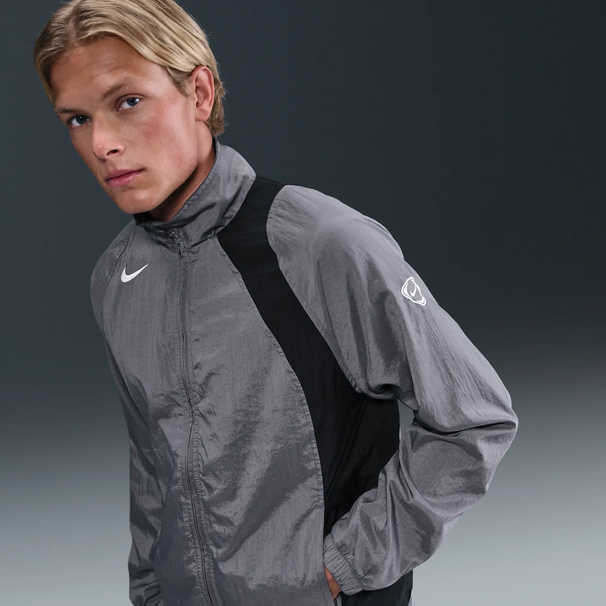 Nike Total 90 Men's Repel Football Tracksuit Jacket - Grey - Nylon
