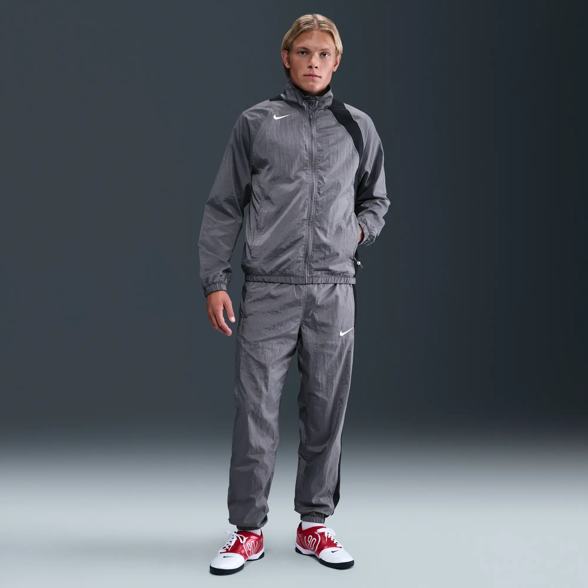 Nike Total 90 Men's Repel Football Tracksuit Jacket - Grey - Nylon