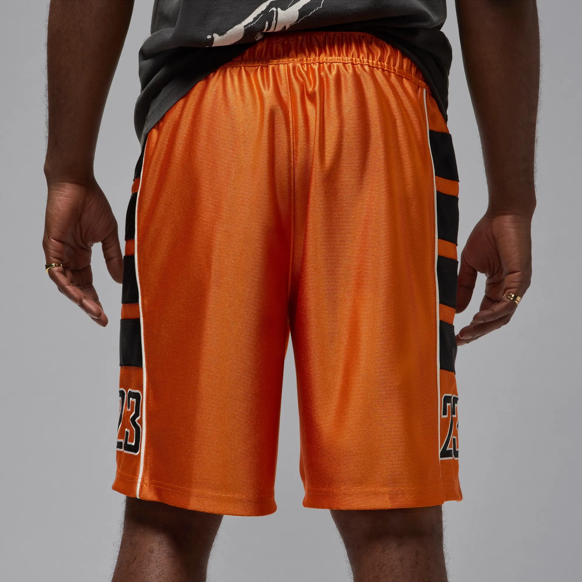 Nike Jordan Brooklyn Cat Scratch Men's Shorts - Orange - Polyester