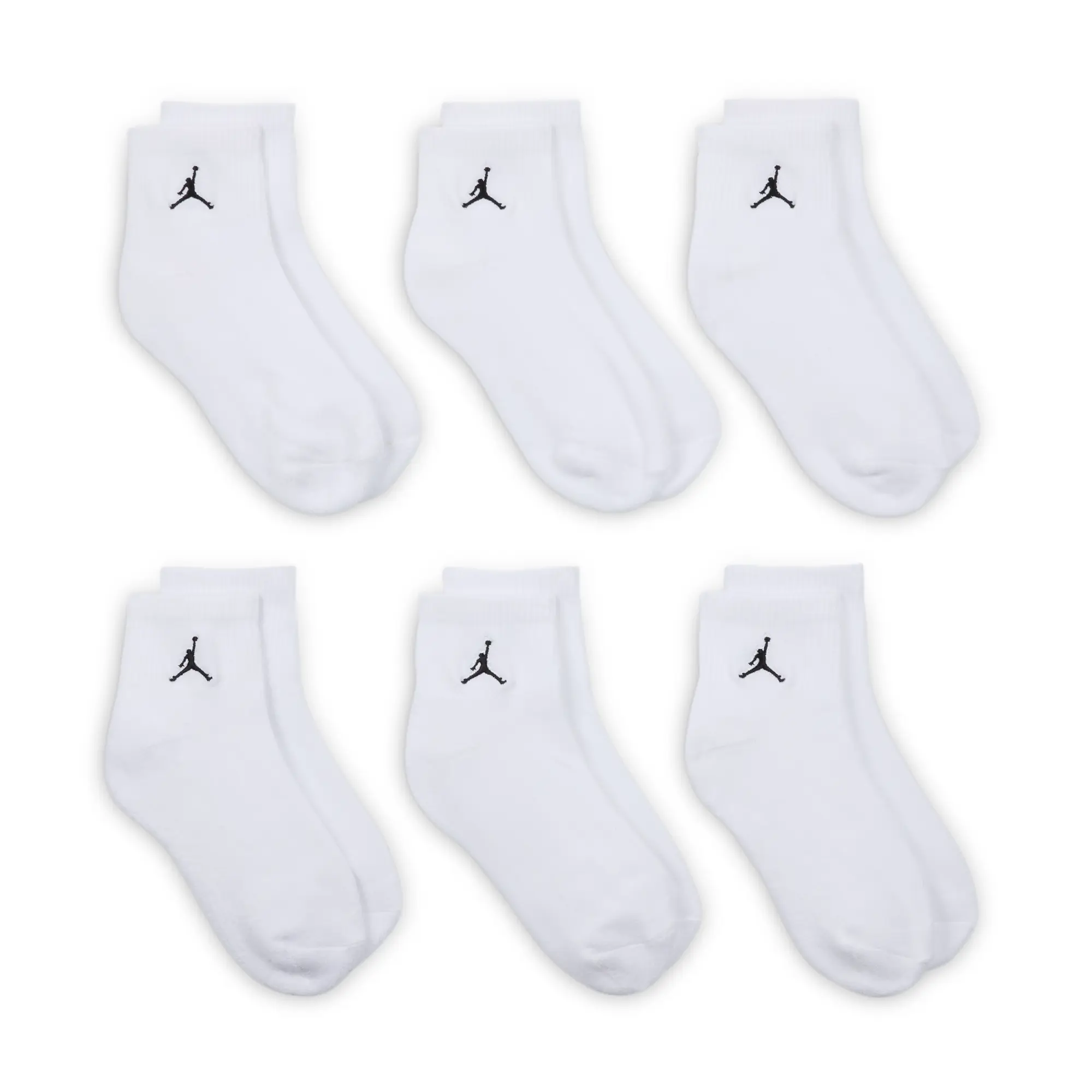 Nike Jordan Everyday Essentials Older Kids' Ankle Socks (6 Pairs) - White