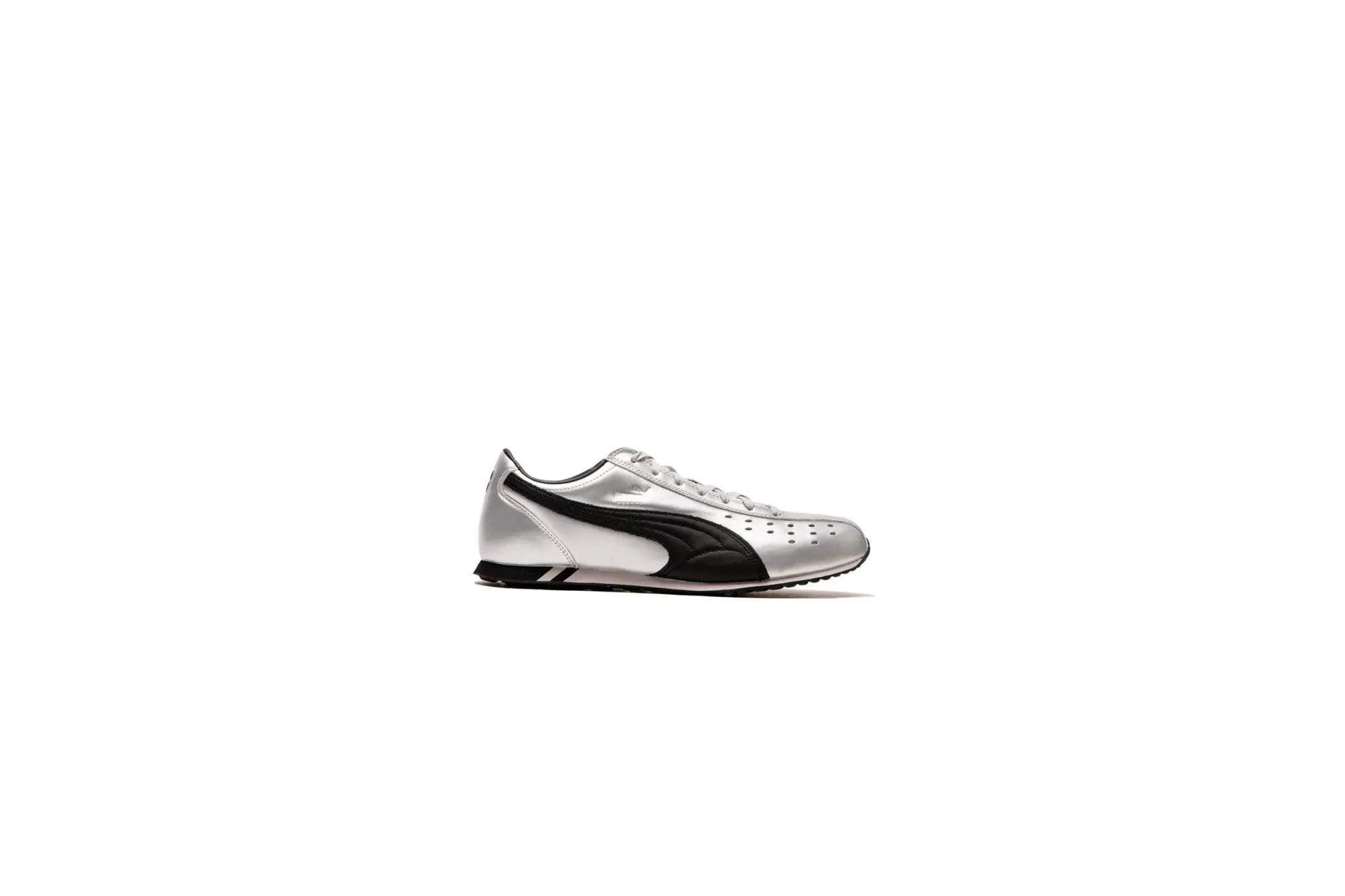 PUMA Sprint Metallic Sneakers Unisex, Silver/Black, size 10
