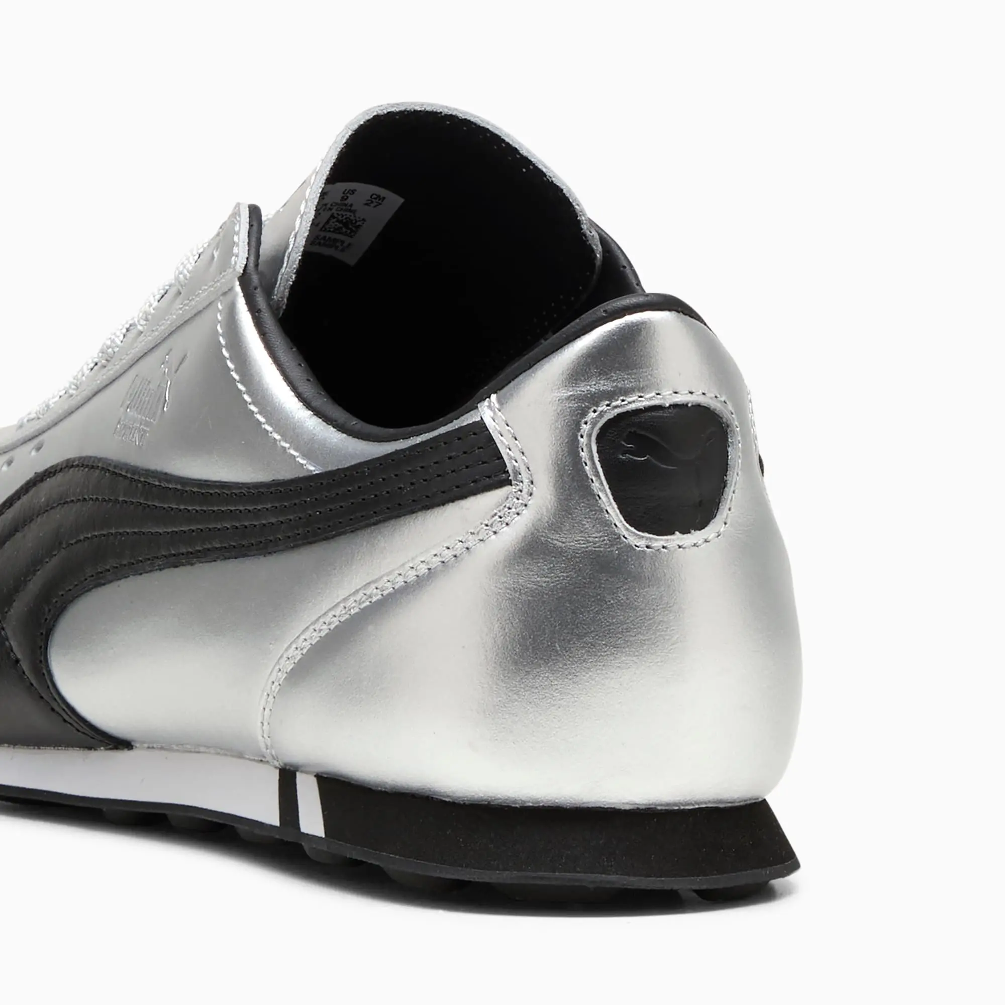 PUMA Sprint Metallic Sneakers Unisex, Silver/Black, size 10