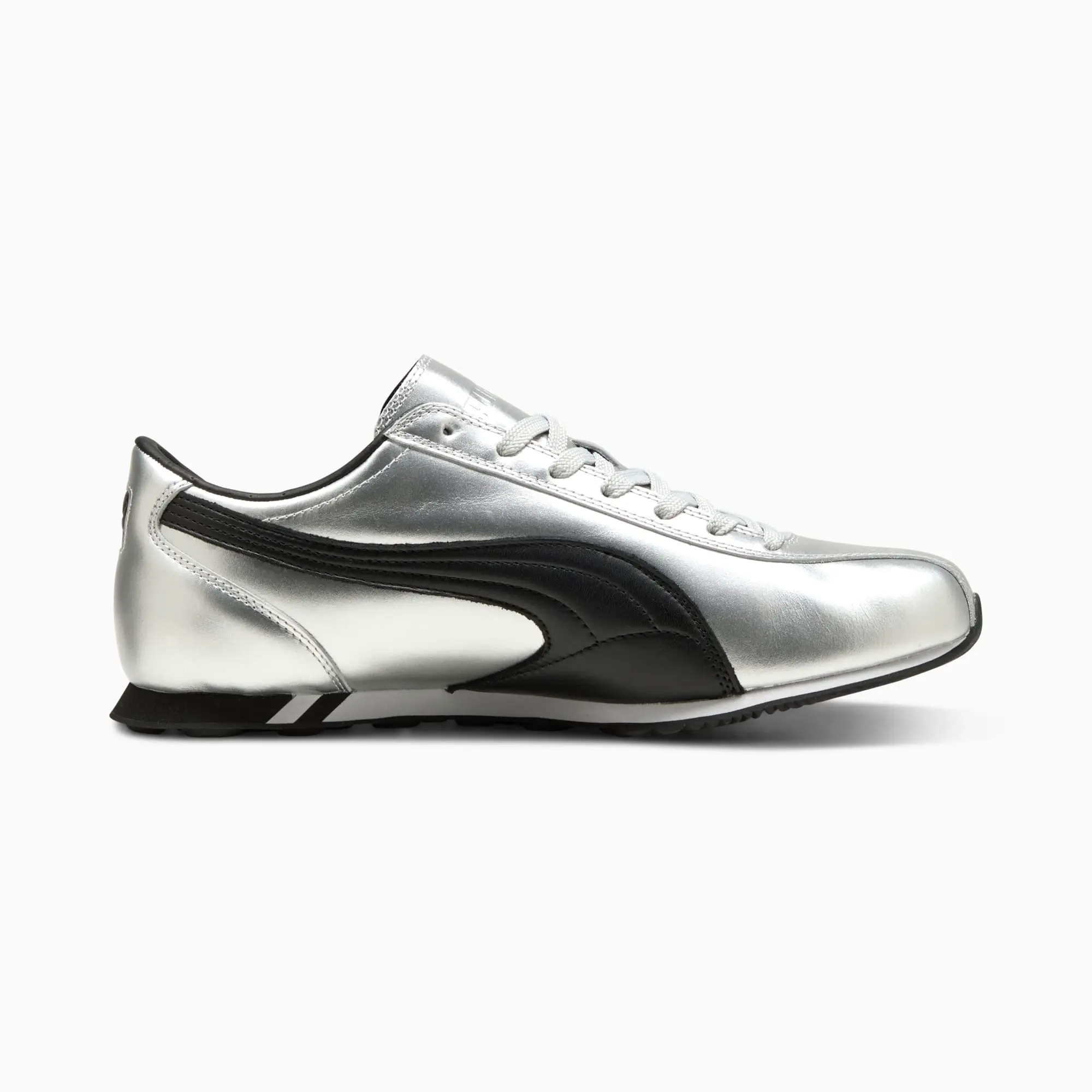 PUMA Sprint Metallic Sneakers Unisex, Silver/Black, size 10