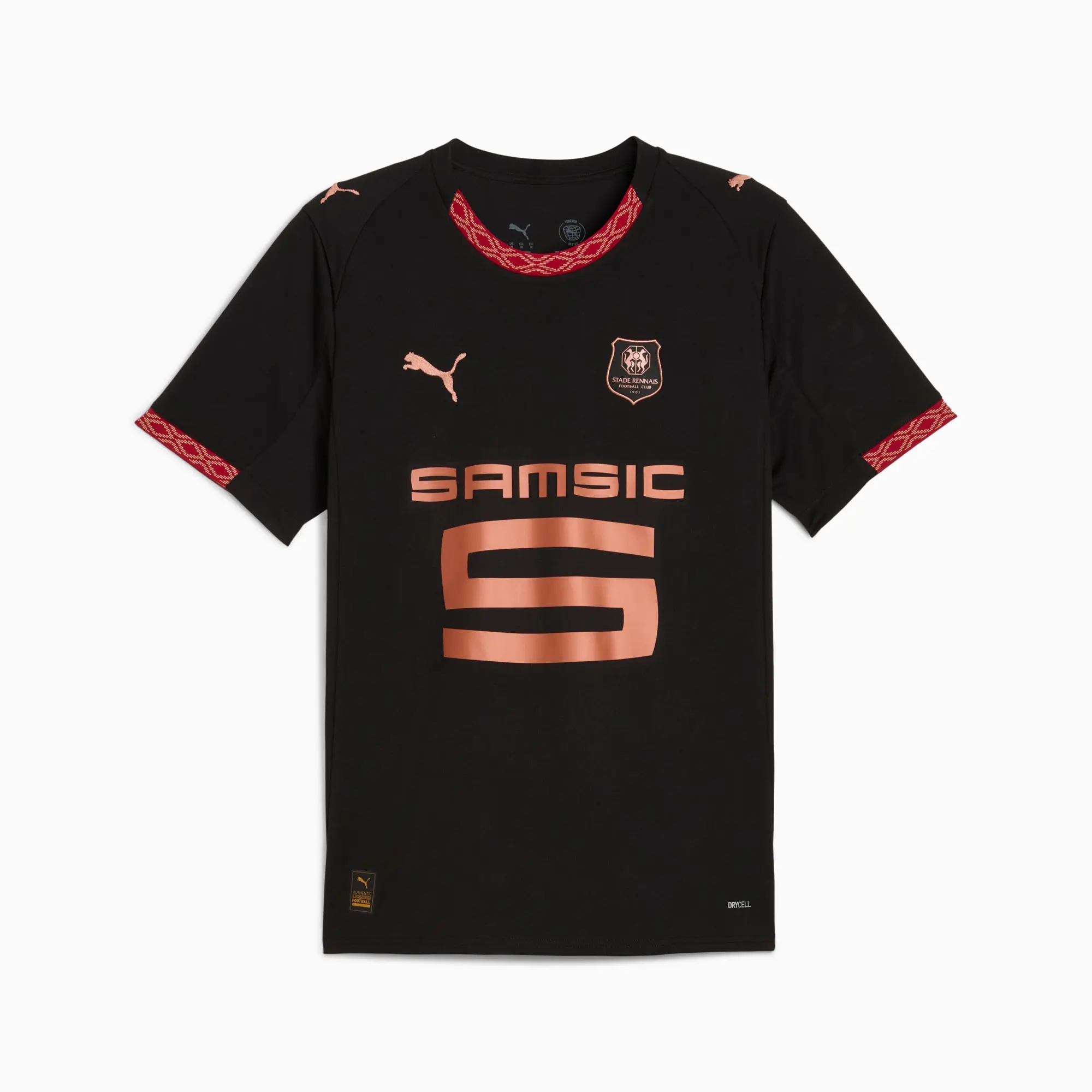 PUMA Stade Rennais FC 25/26 Third Jersey Men, Black/Copper, size 3XL