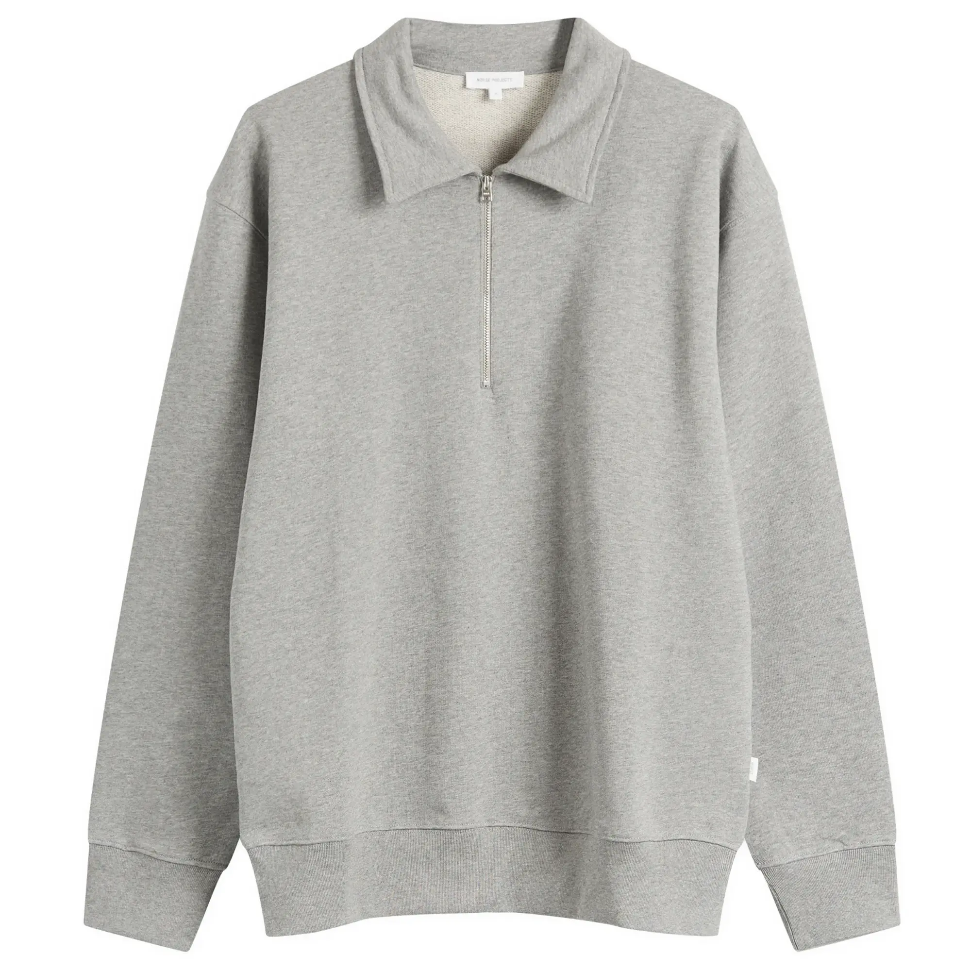 Norse Projects Men's Norse Standard Half Zip Sweatshirt Grey Melange