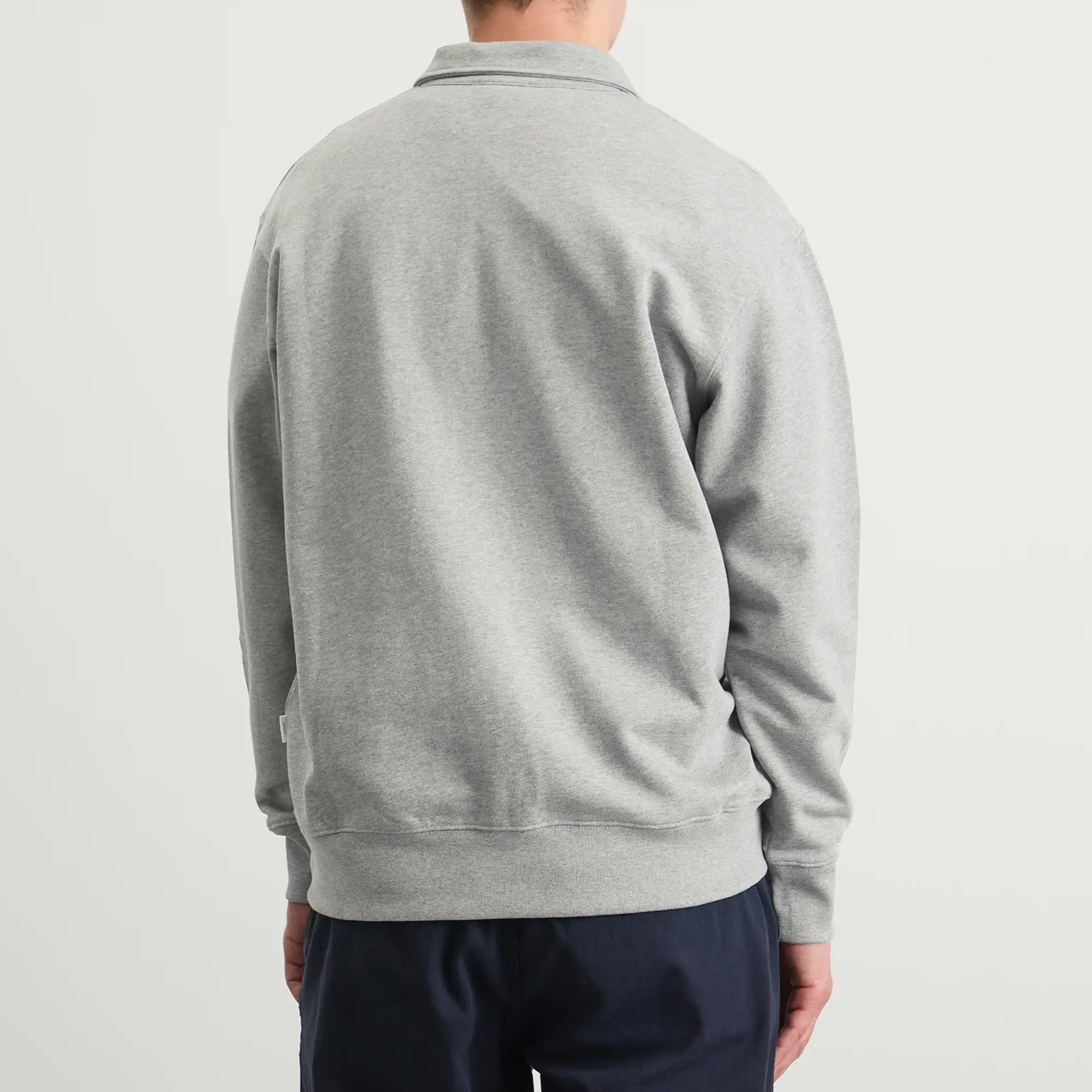 Norse Projects Men's Norse Standard Half Zip Sweatshirt Grey Melange