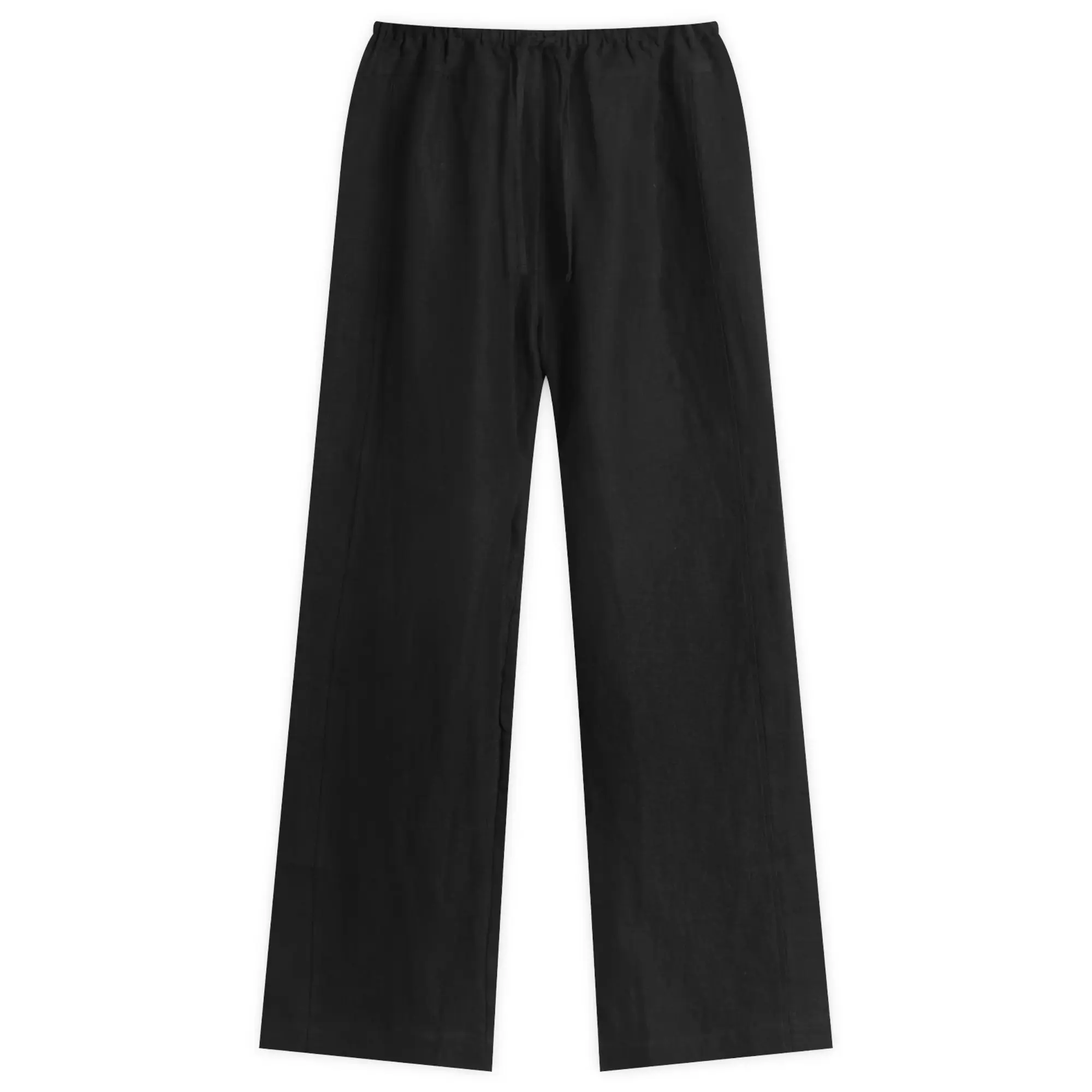 Deiji Studios Women's Double Waist Linen Pants Black