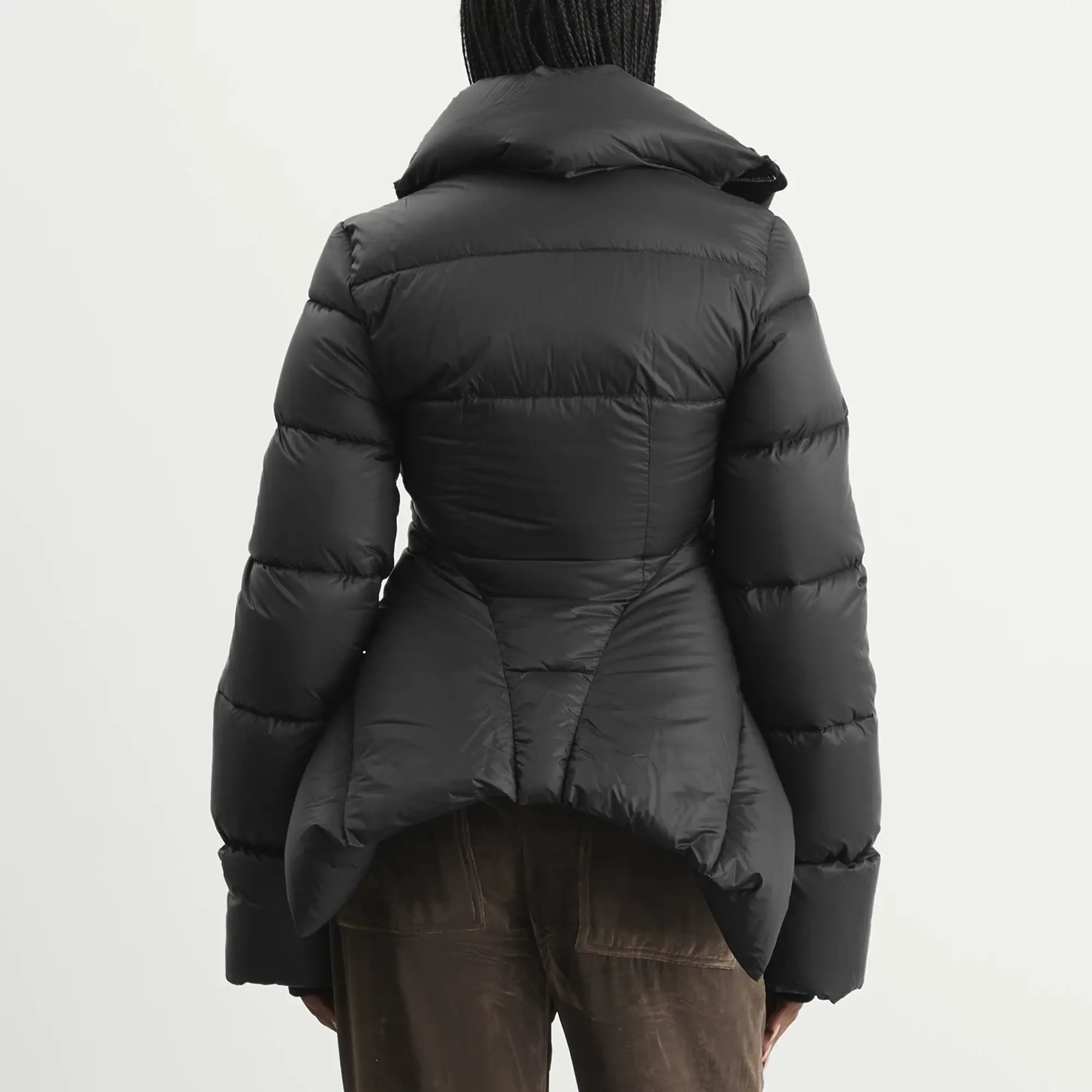 Rick Owens Women's Naska Duvet High Neck Padded Jacket Black