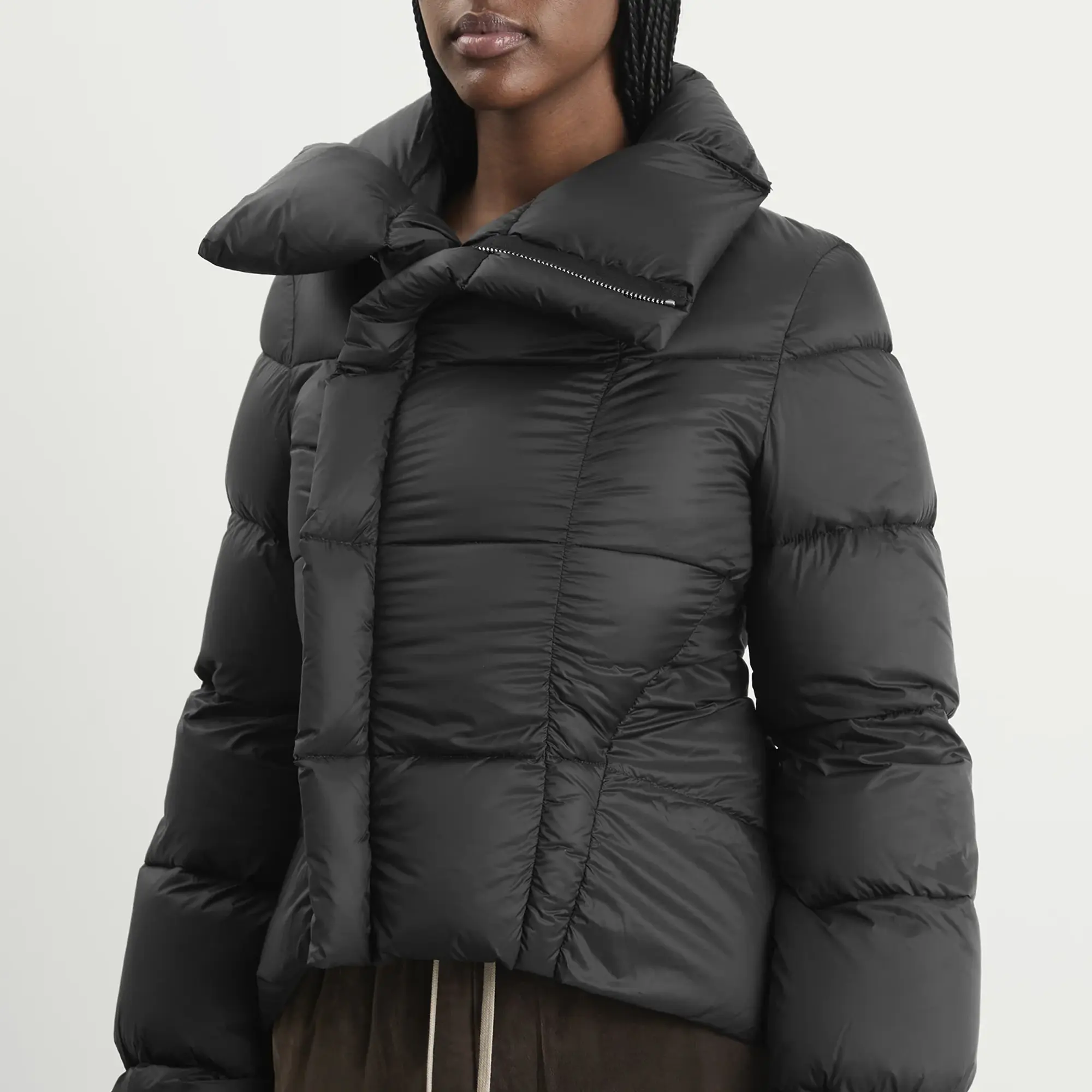 Rick Owens Women's Naska Duvet High Neck Padded Jacket Black