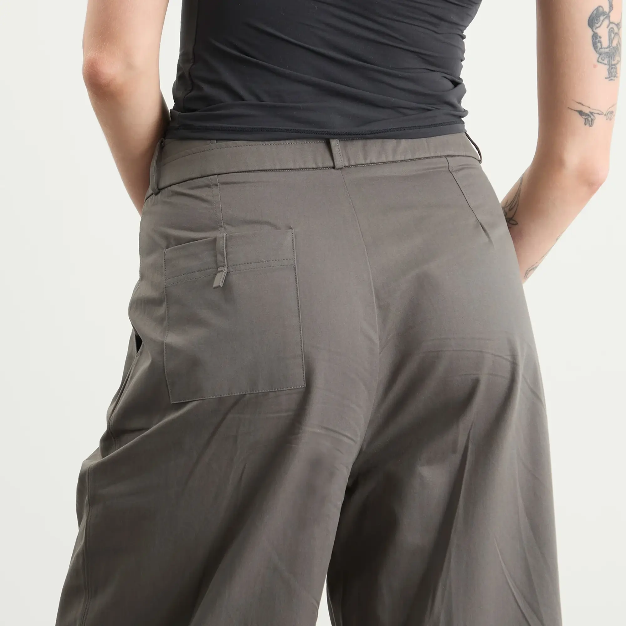 Deiji Studios Women's Two Layer Pants Charcoal
