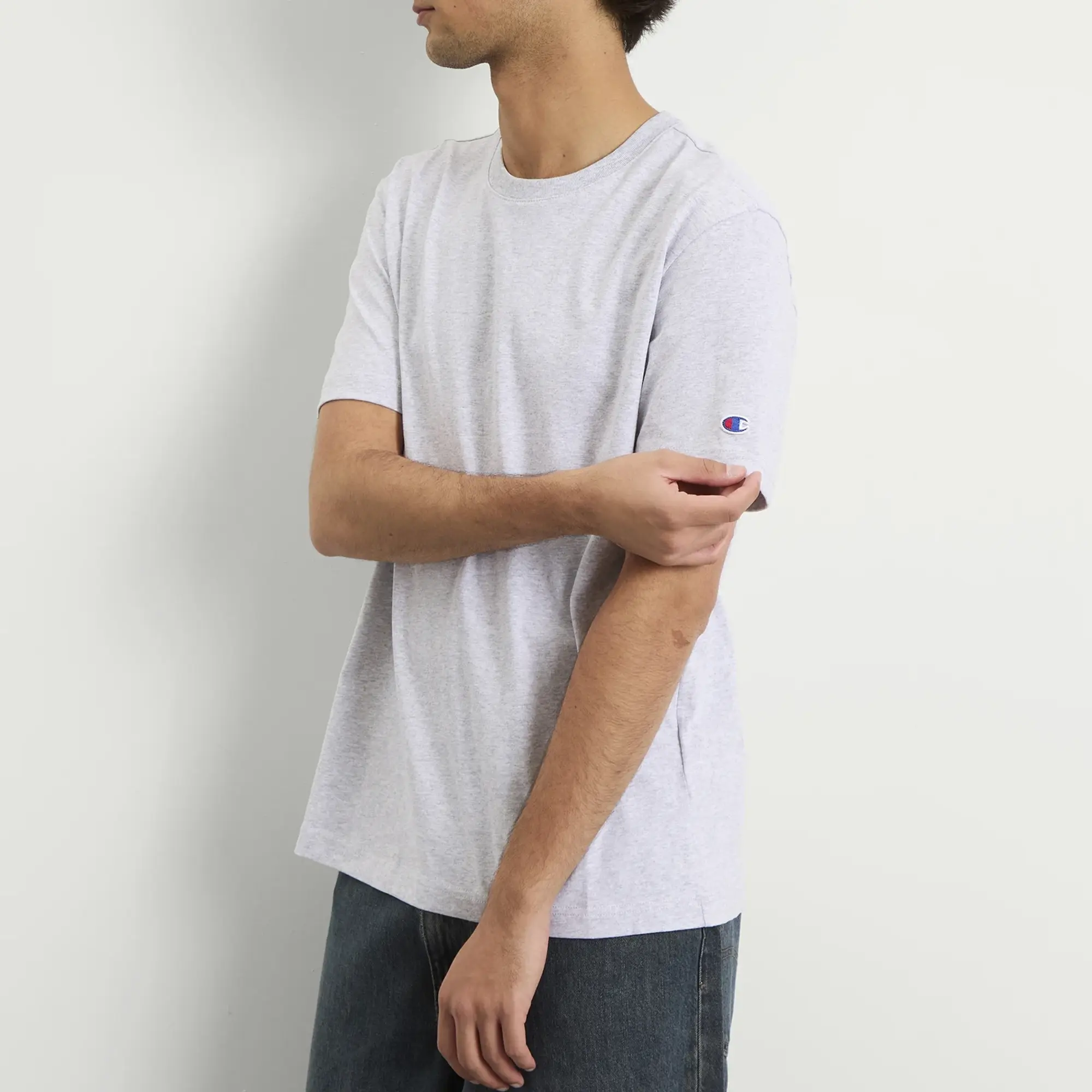 Champion Men's Reverse Weave Loose Fit T-Shirt Grey Marl