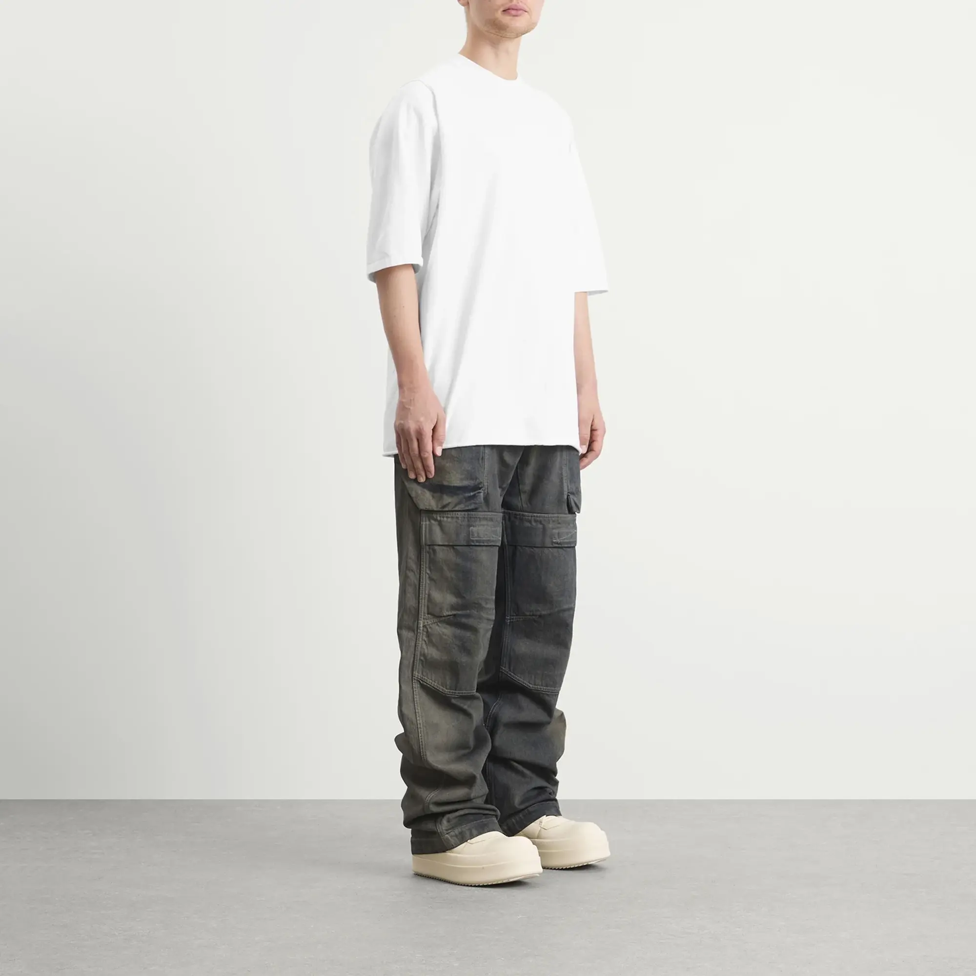 Rick Owens Men's Jumbo Tee Milk