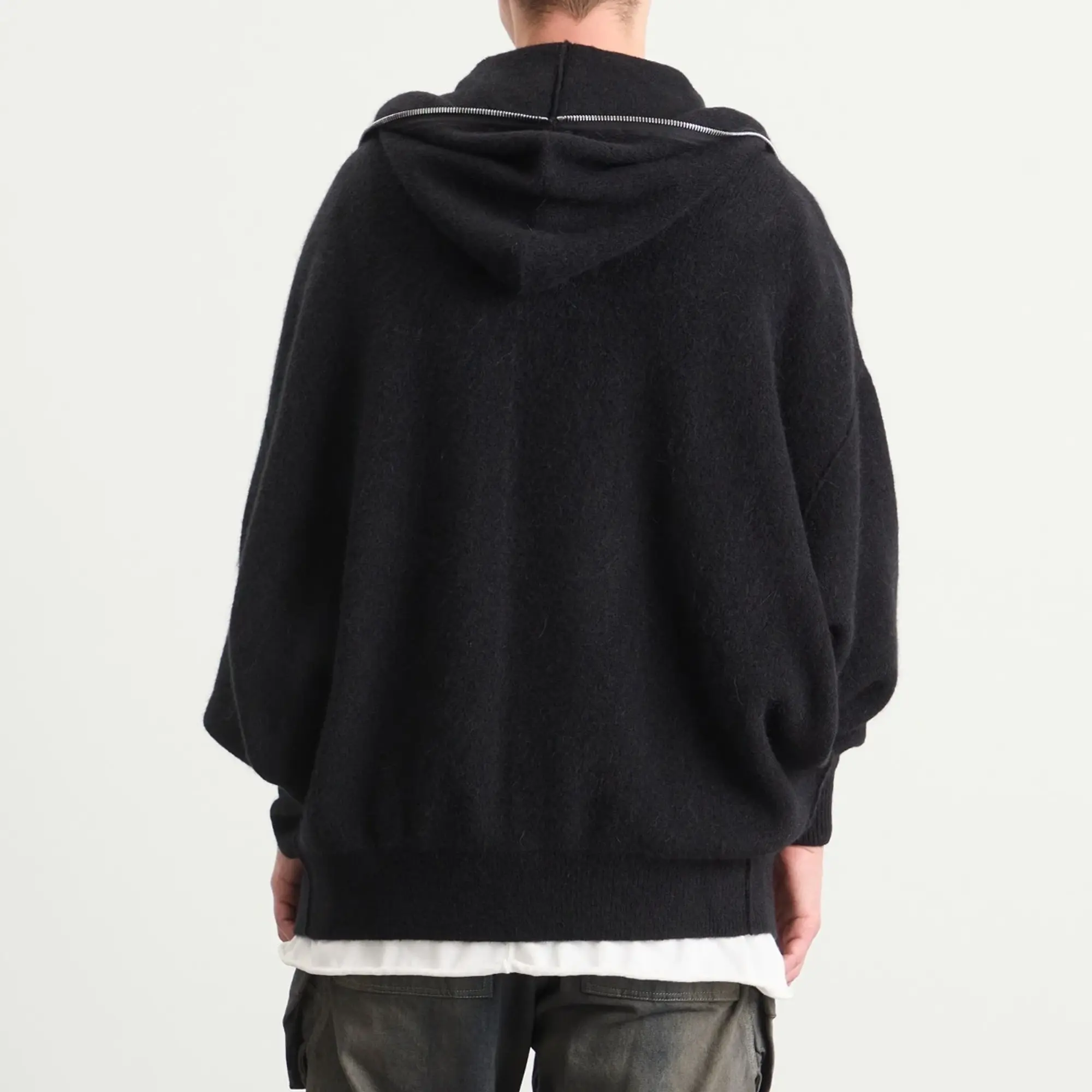 Rick Owens Men's Alpaca Gimp Hoodie Black