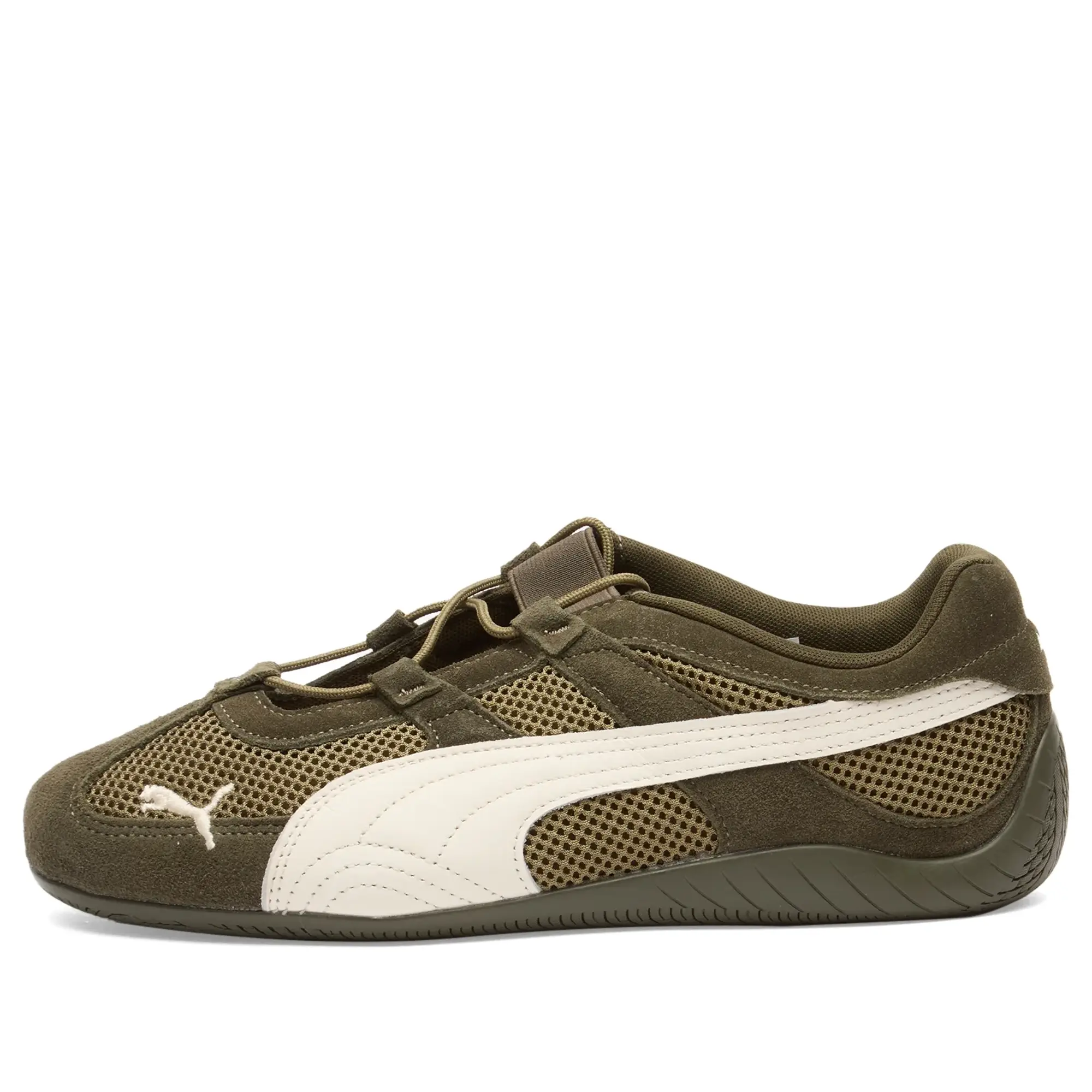 Puma Women's Speedcat Go Sneaker Dark Olive/Warm White