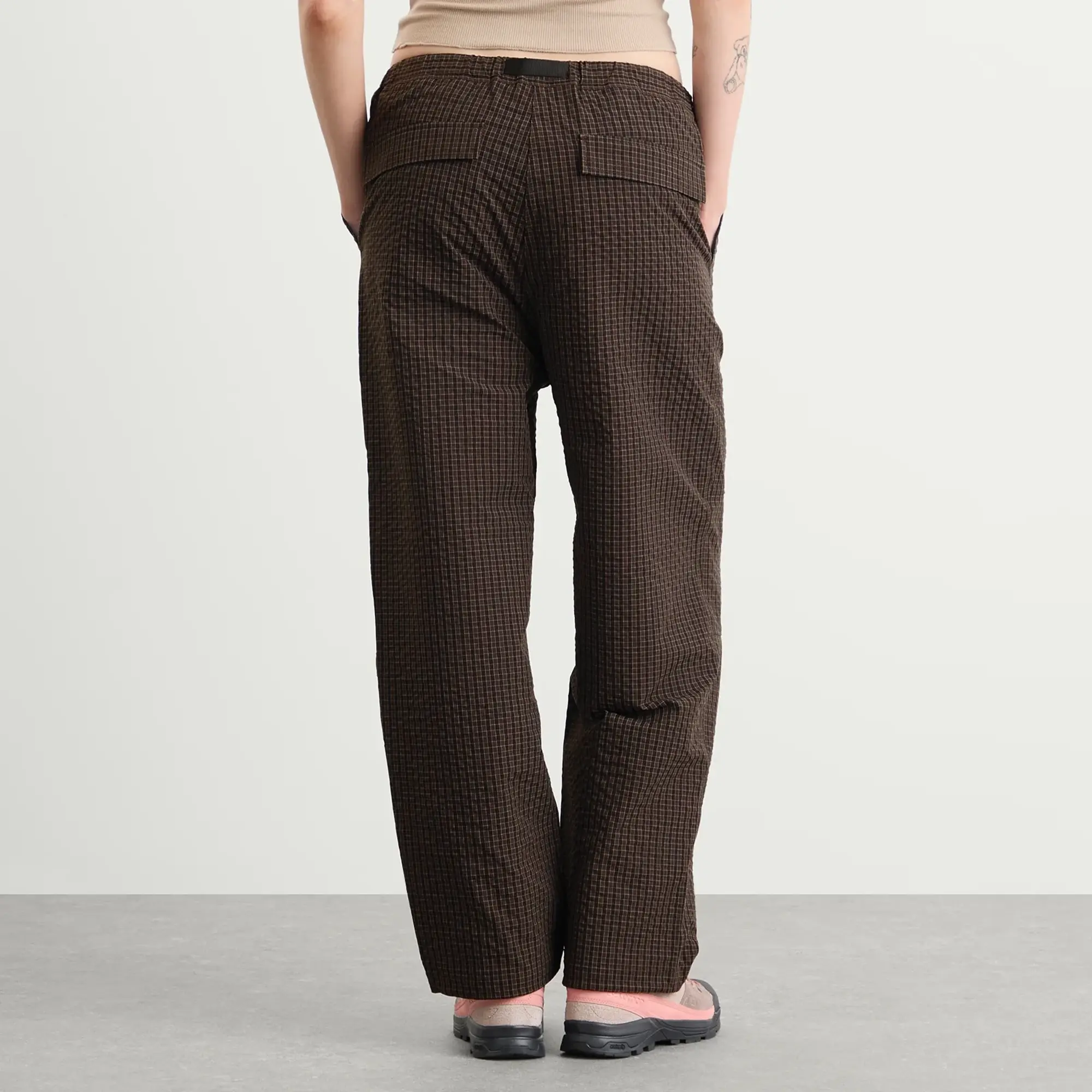 Gramicci Women's Northside Plaid Pant Deep Brown