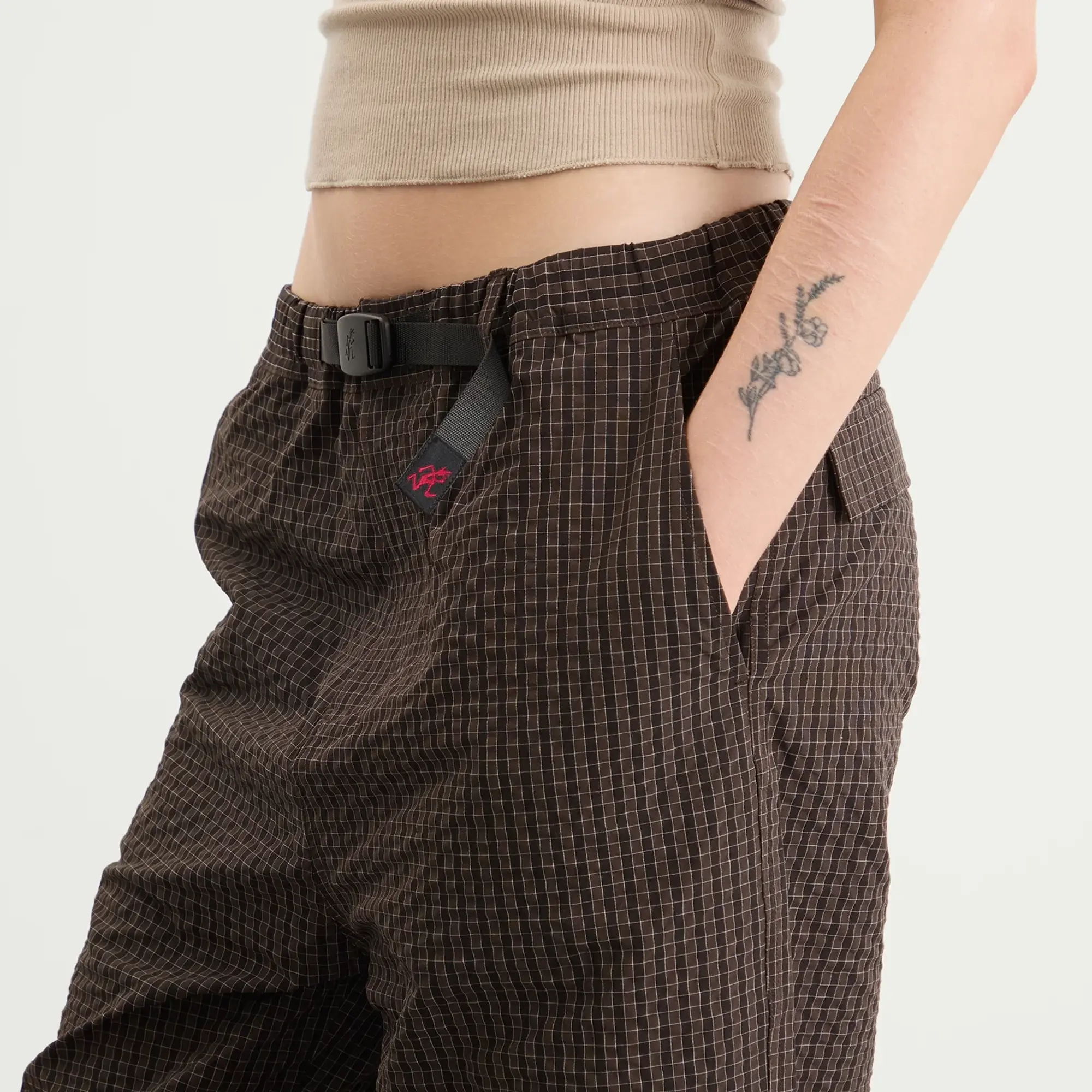 Gramicci Women's Northside Plaid Pant Deep Brown
