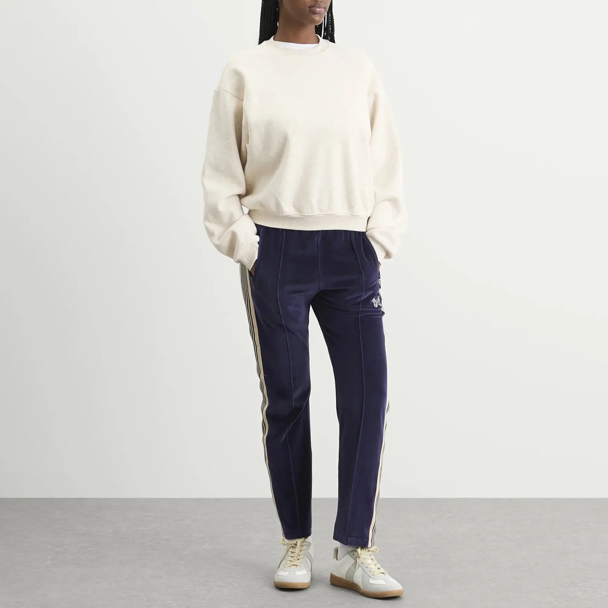 Needles Women's Narrow Track Pants Navy