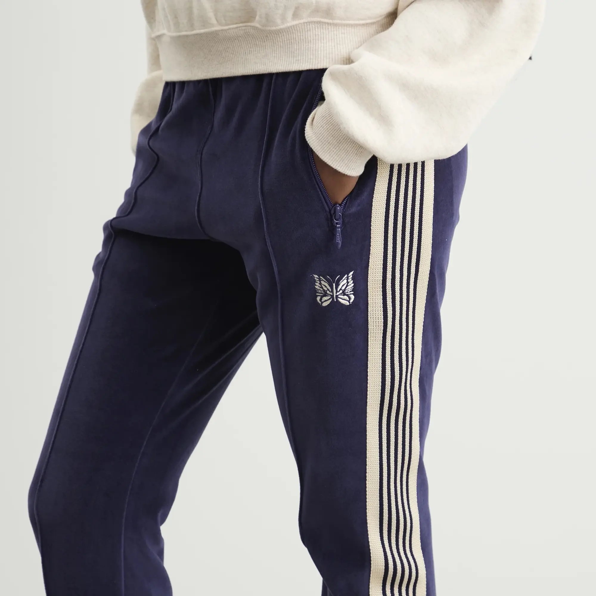 Needles Women's Narrow Track Pants Navy