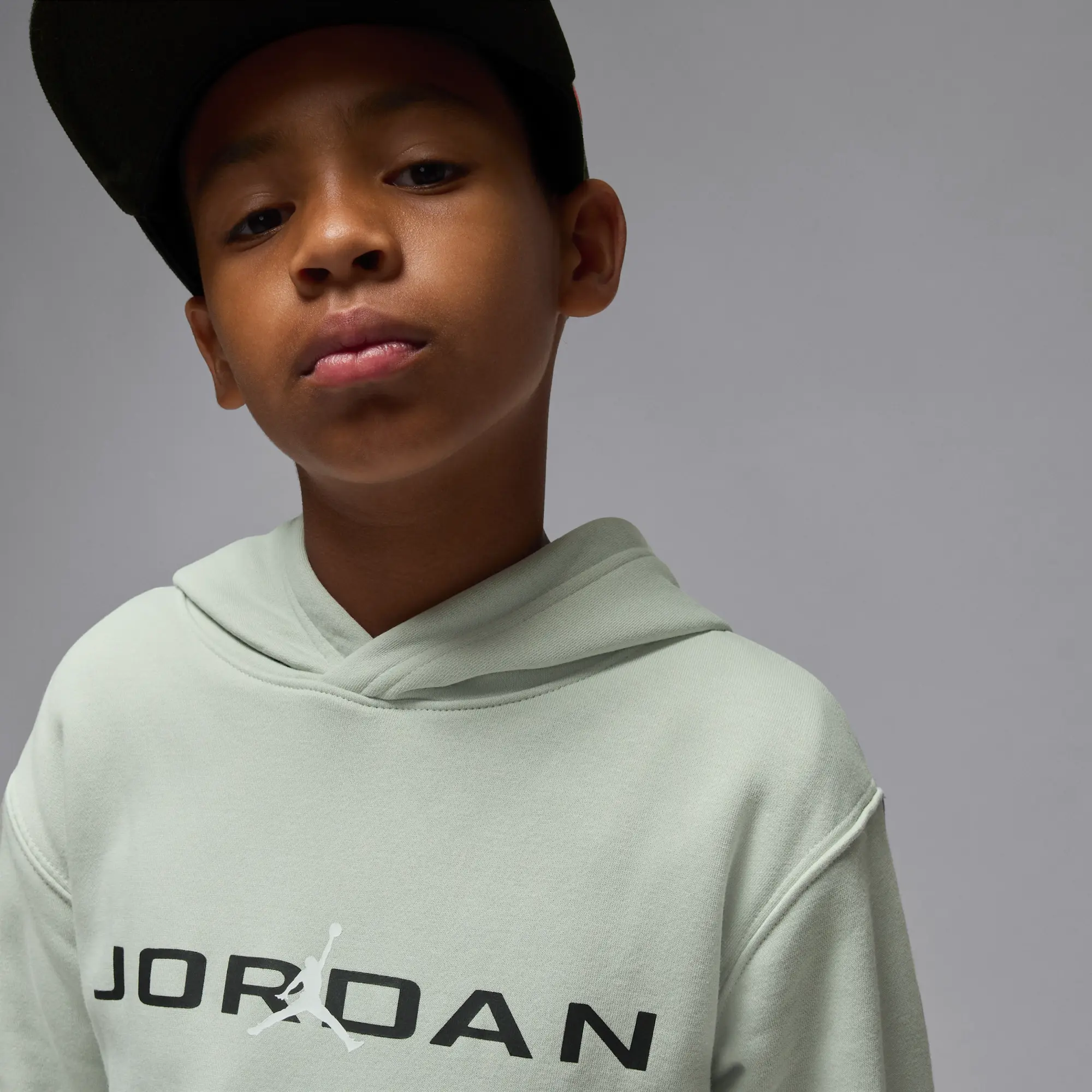 Nike Jordan Older Kids' Baseline Pullover Hoodie - Grey - Cotton