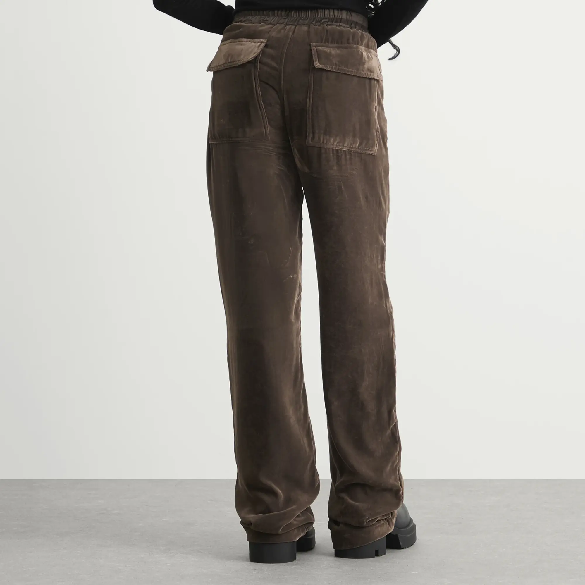 Rick Owens Women's Dietrich Drawstring Trousers Darkdust