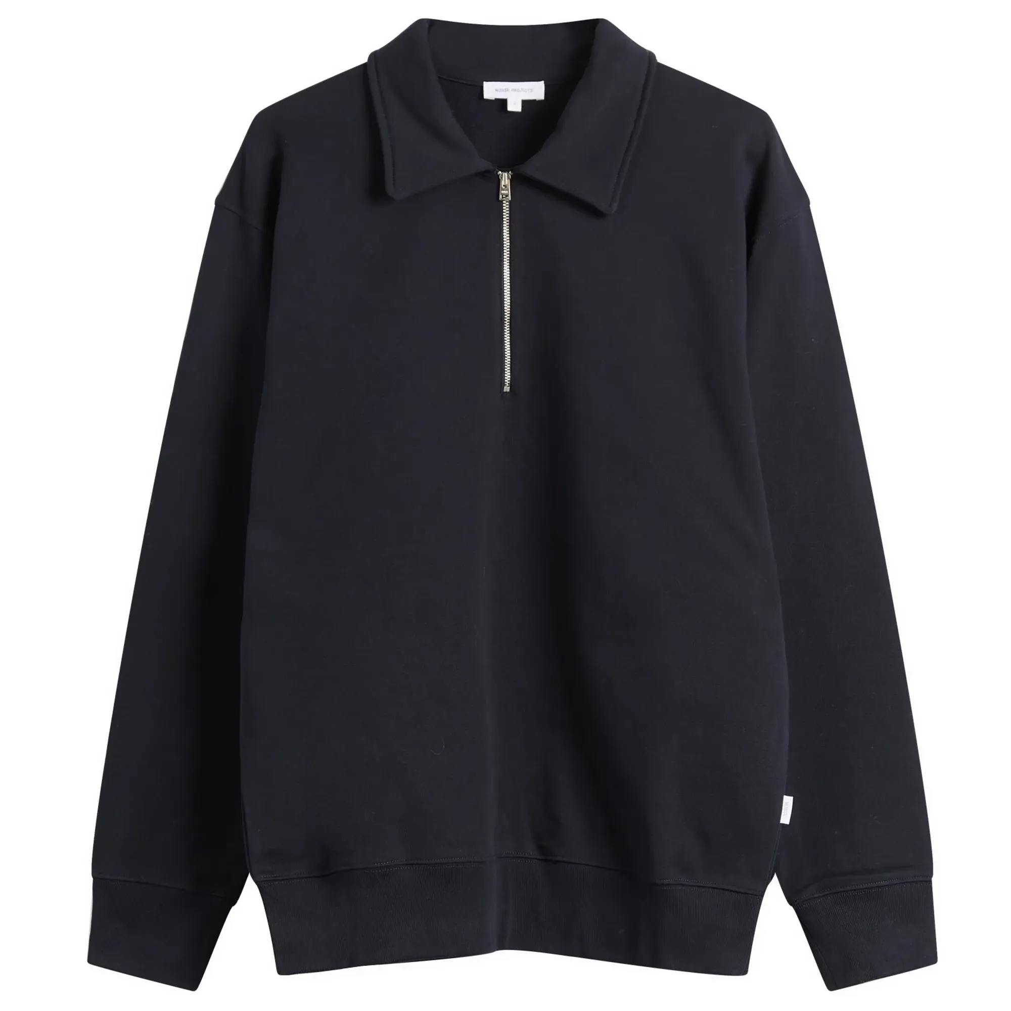 Norse Projects Men's Norse Standard Half Zip Sweatshirt Dark Navy