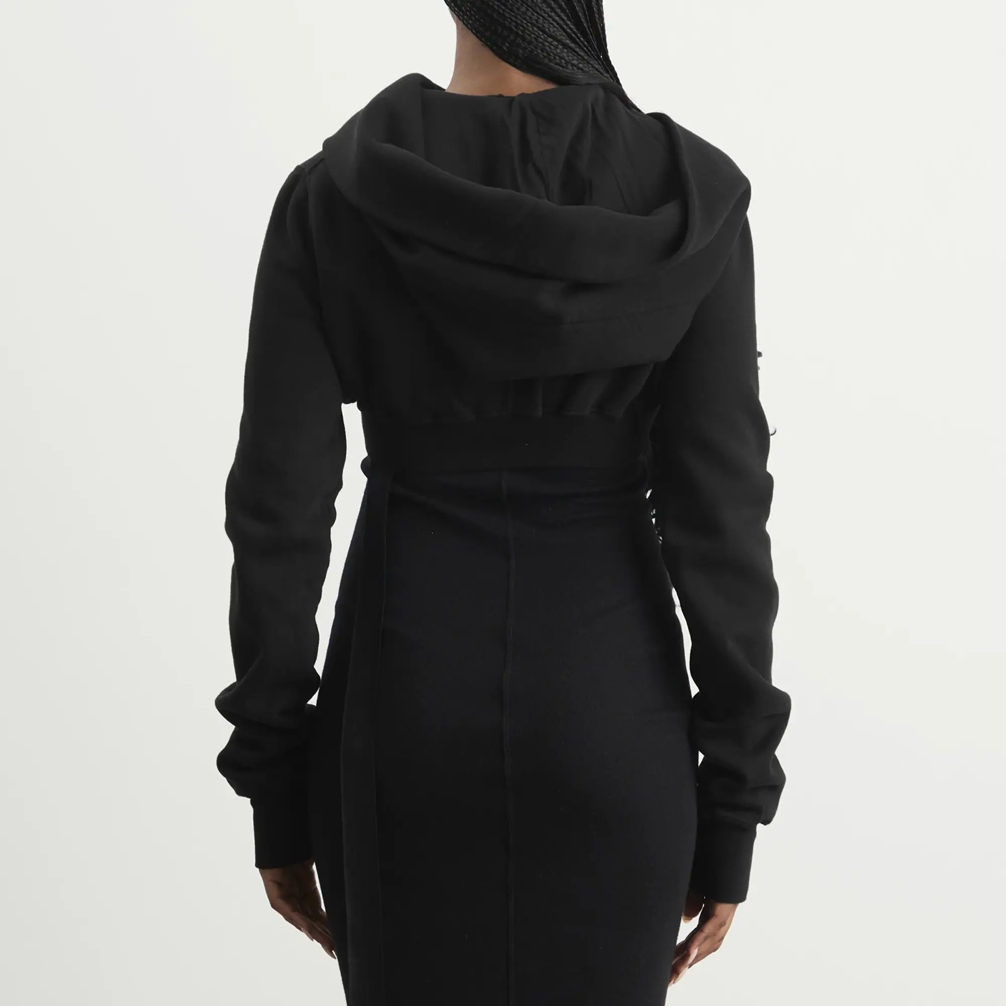 Rick Owens DRKSHDW Women's Micro Mountain Hoodie Black