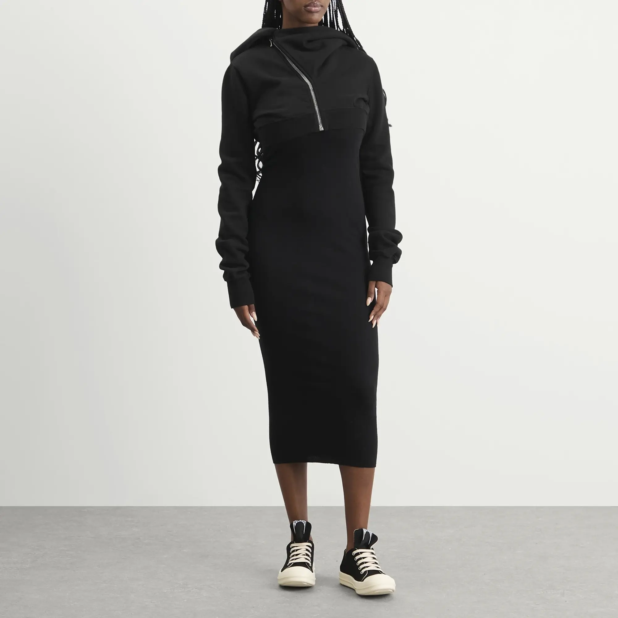 Rick Owens DRKSHDW Women's Micro Mountain Hoodie Black