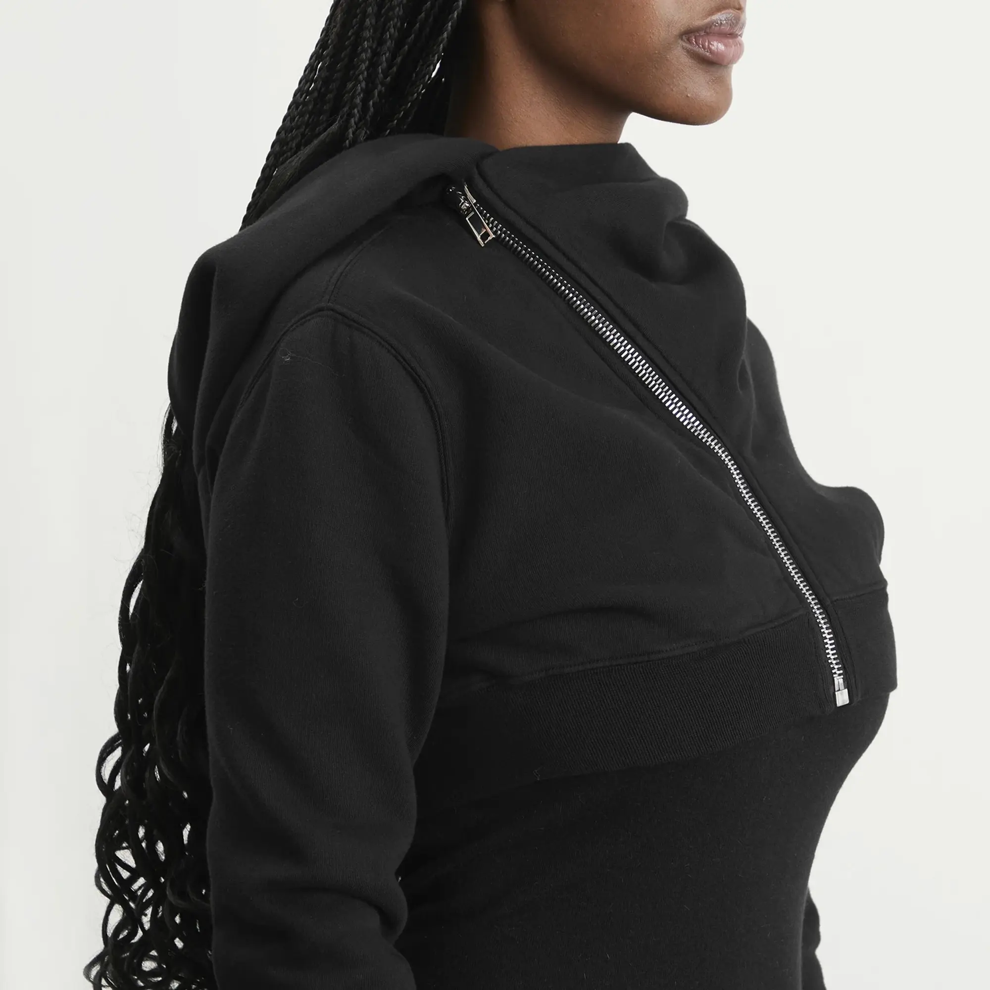 Rick Owens DRKSHDW Women's Micro Mountain Hoodie Black