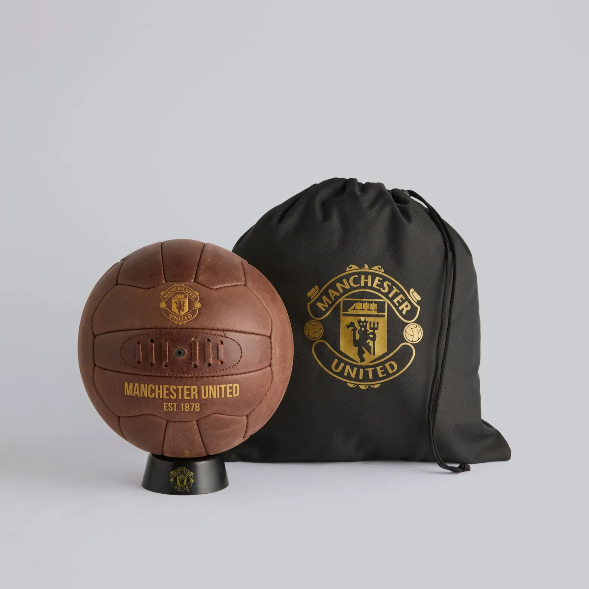 Manchester United Heritage Football Size 5 Brown
