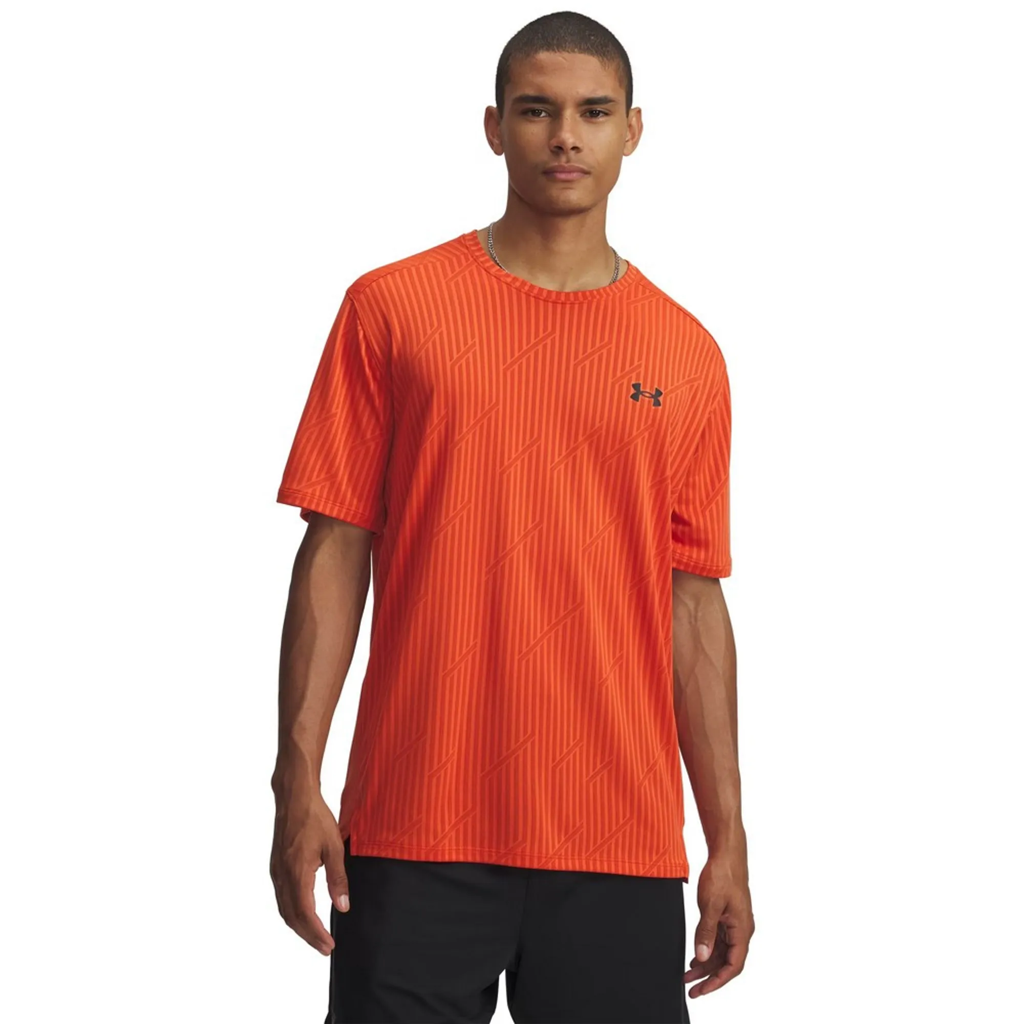 Under Armour  Tech™ Vent Jacq Under Armour rd Men's Short Sleeve Orange Base / Black L