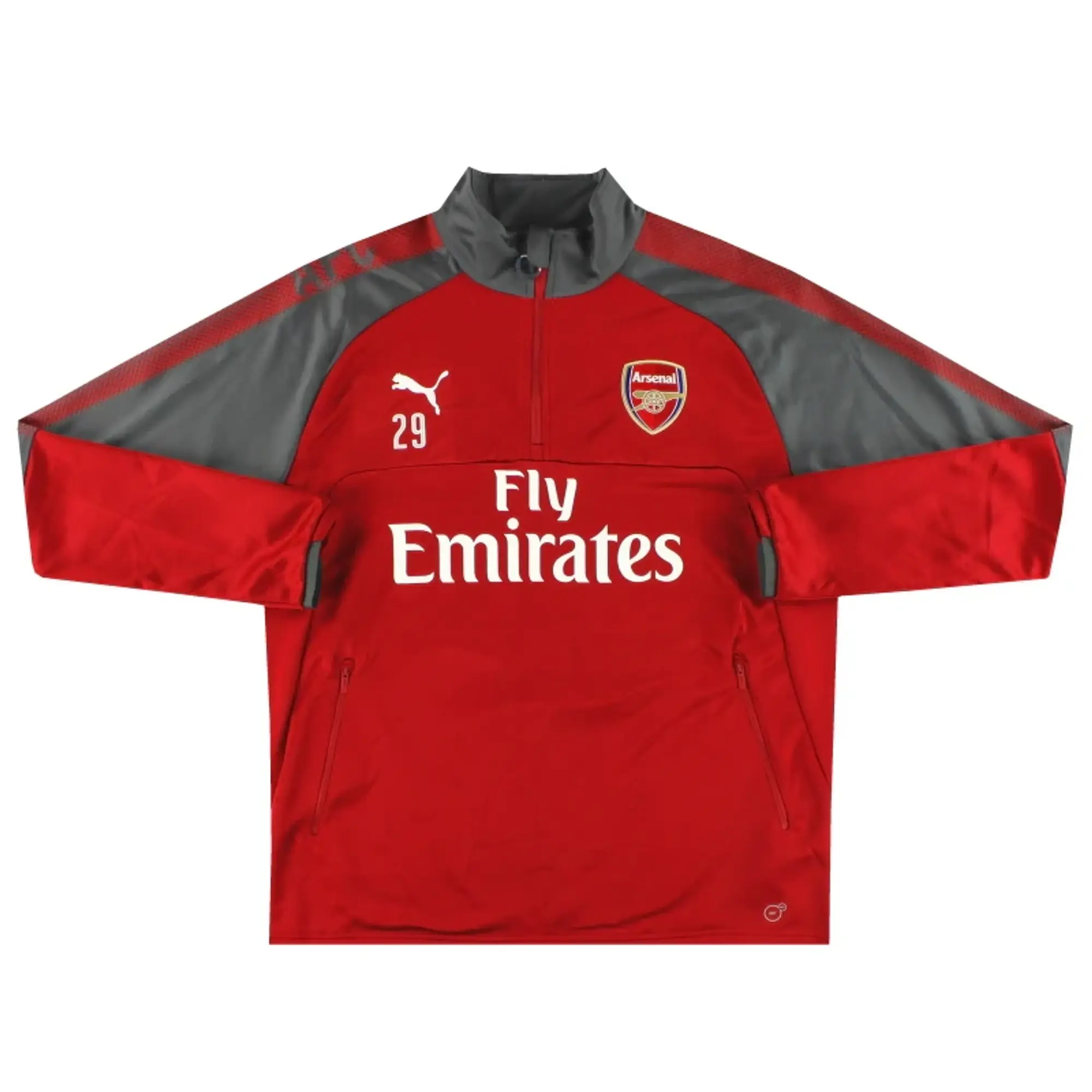 2017-18 Arsenal Puma Player Issue 1/4 Zip Training Top #29 XL - Arsenal / Excellent 