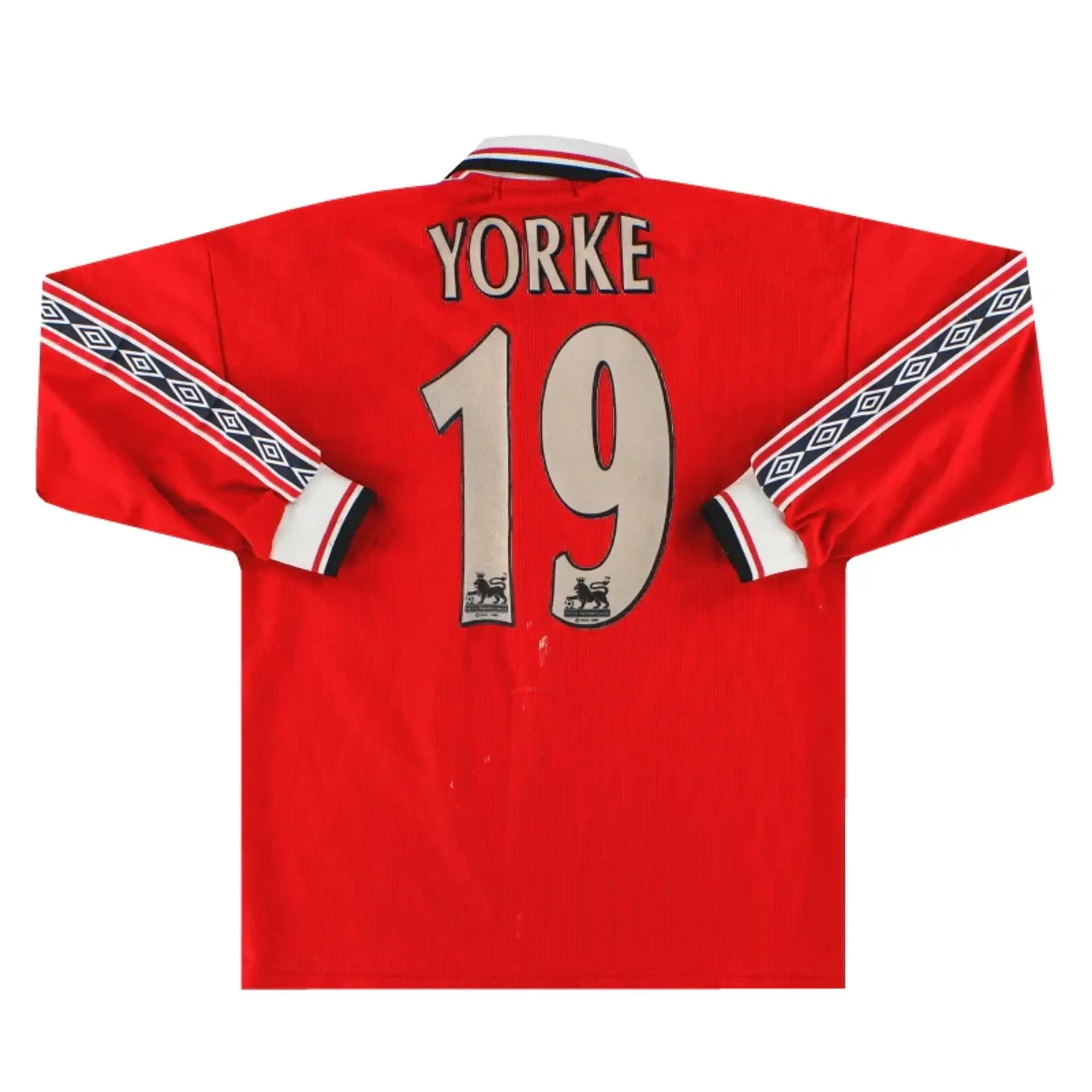 1998-00 Manchester United Umbro Home Shirt Yorke #19 L/S L.Boys - Manchester United / Good 