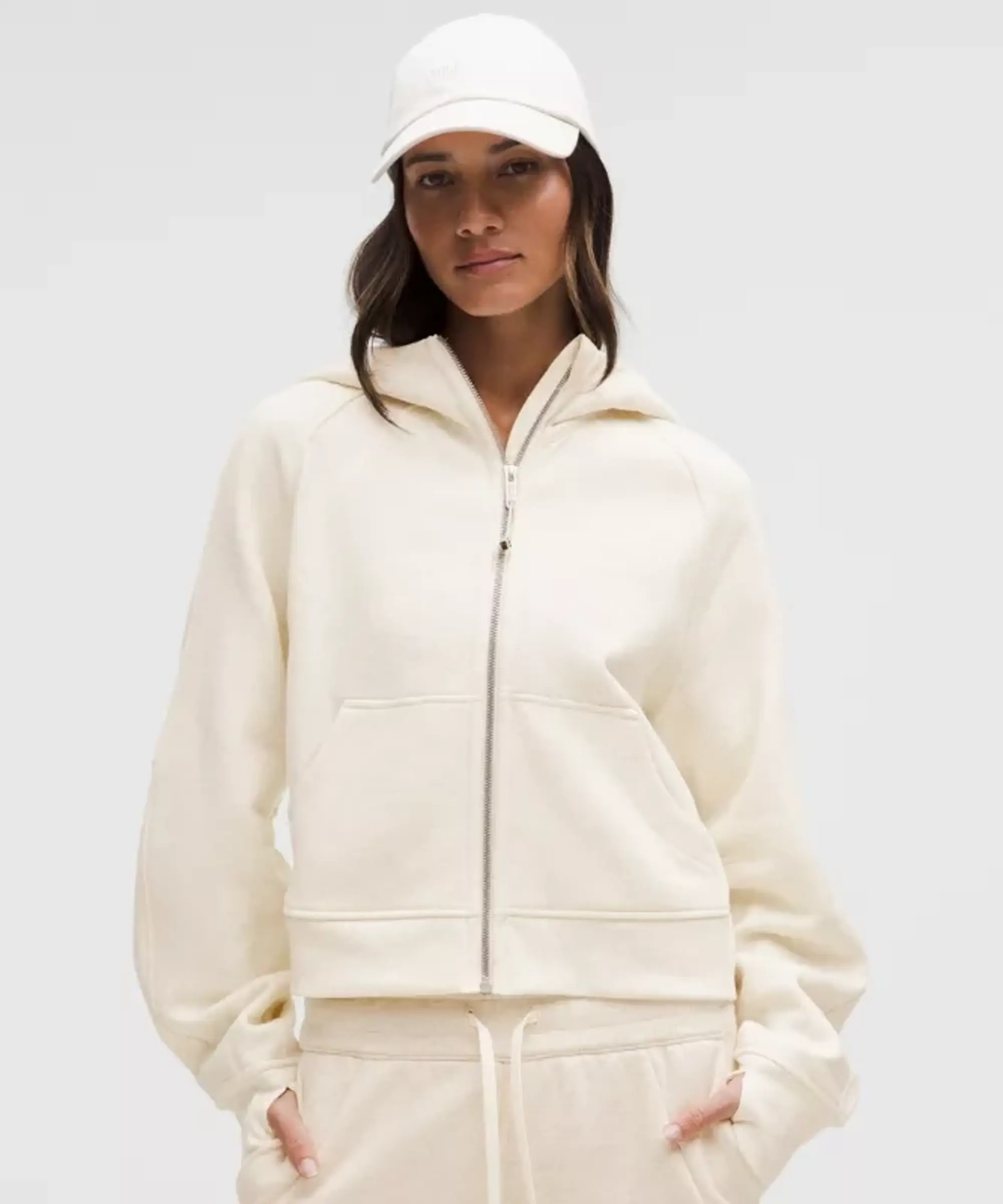 lululemon – Women's Scuba Oversized Full-Zip Hoodie – Color White – Size XS/Small