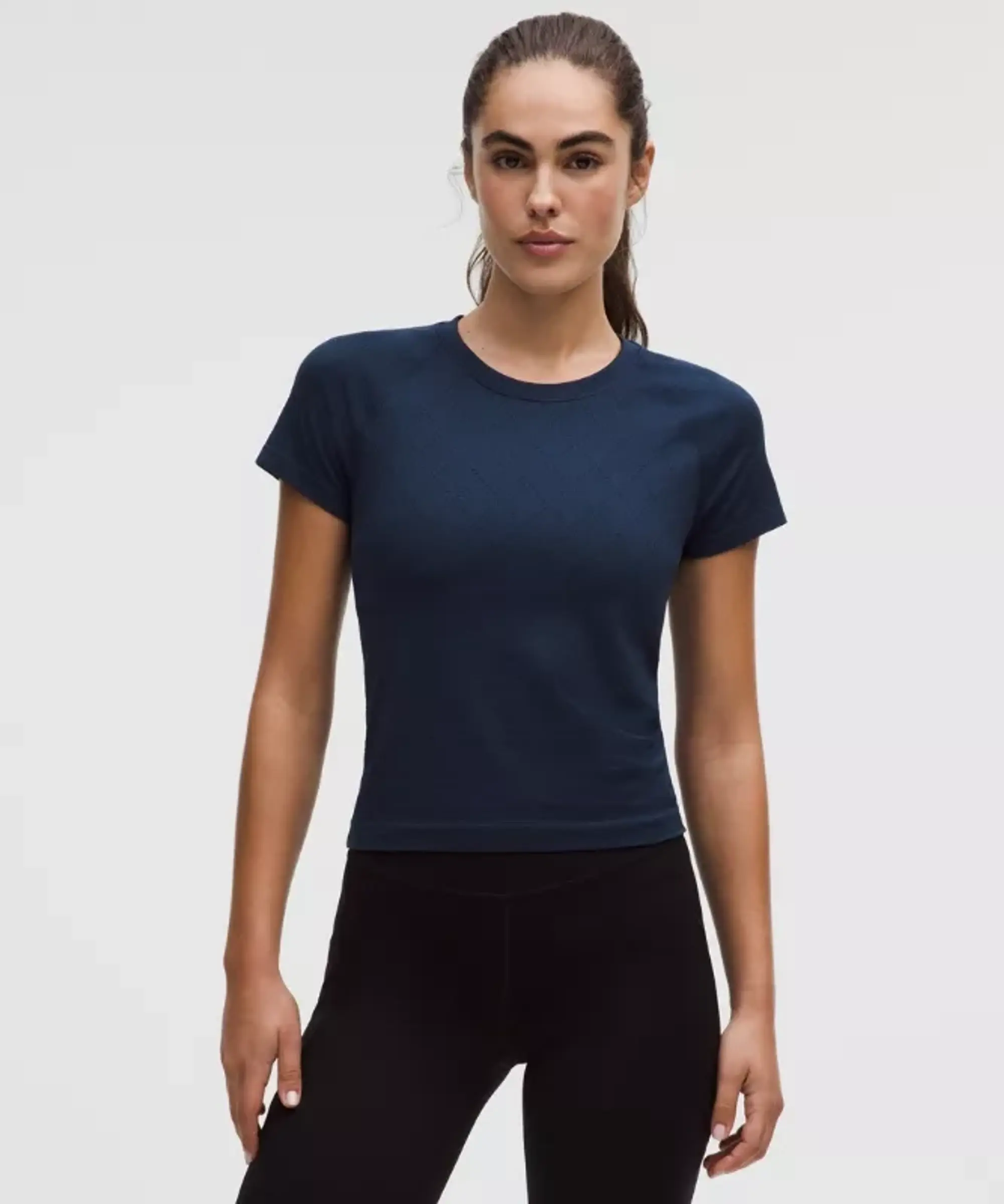 lululemon – Women's Swiftly Tech Short-Sleeve Shirt 2.0 Waist Length – Color Blue – Size 0