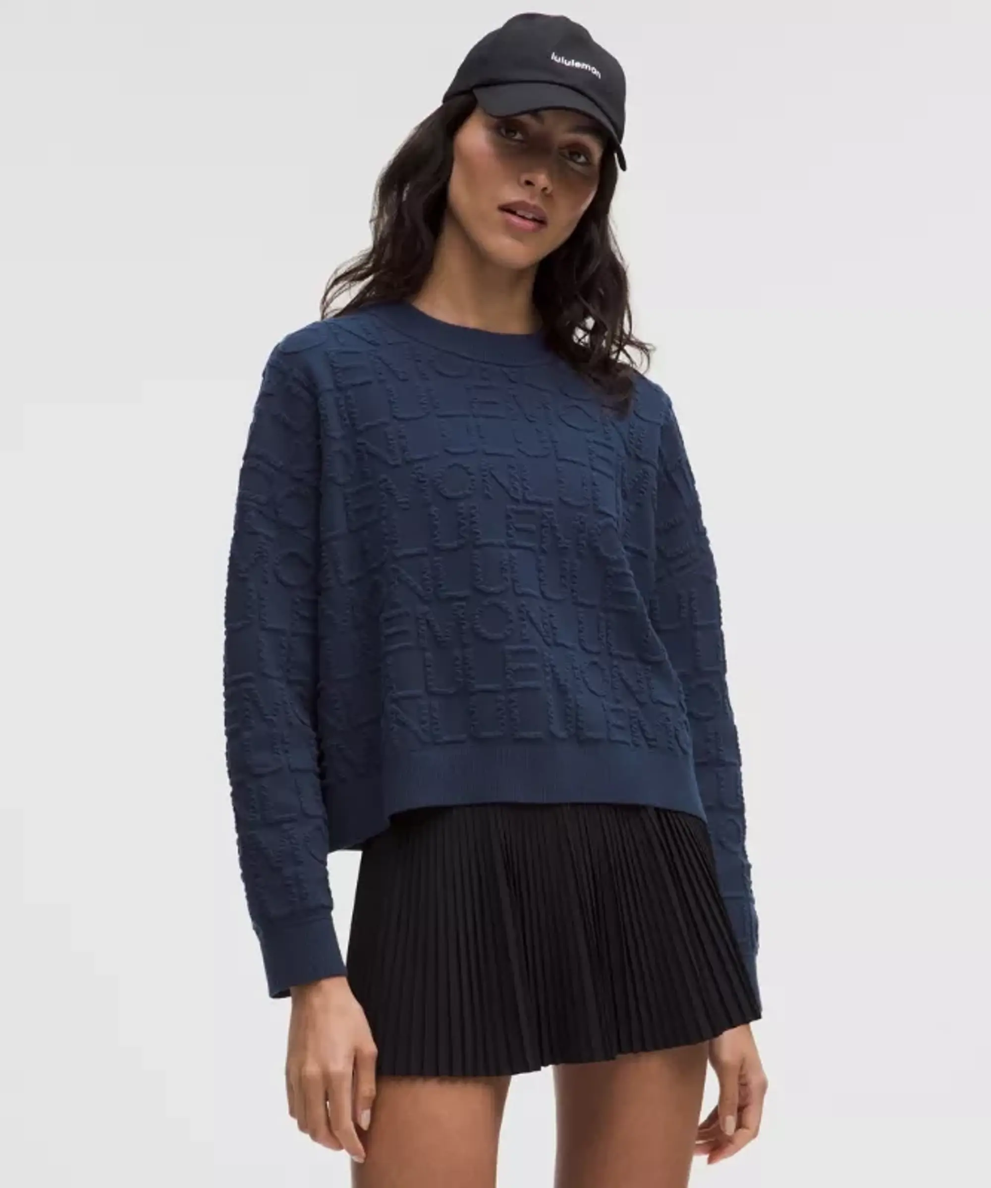 lululemon – Women's Jacquard Crewneck Sweater – Color Blue – Size Medium