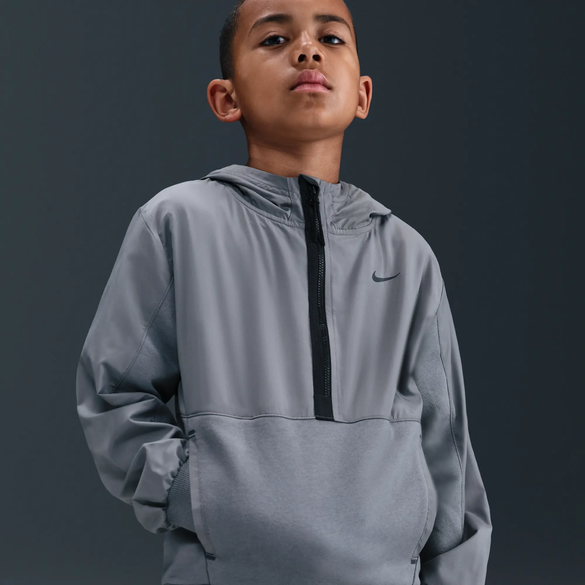 Nike Sportswear City Utility EasyOn Half-Zip Hoodie - Grey - Fleece