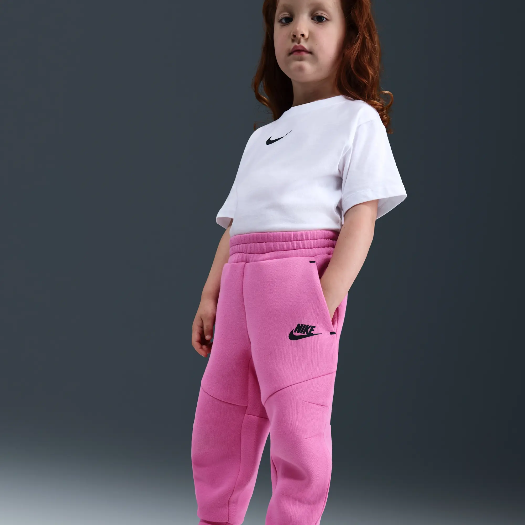 Nike Sportswear Toddler Tech Fleece 2-Piece Full-Zip Set - Pink