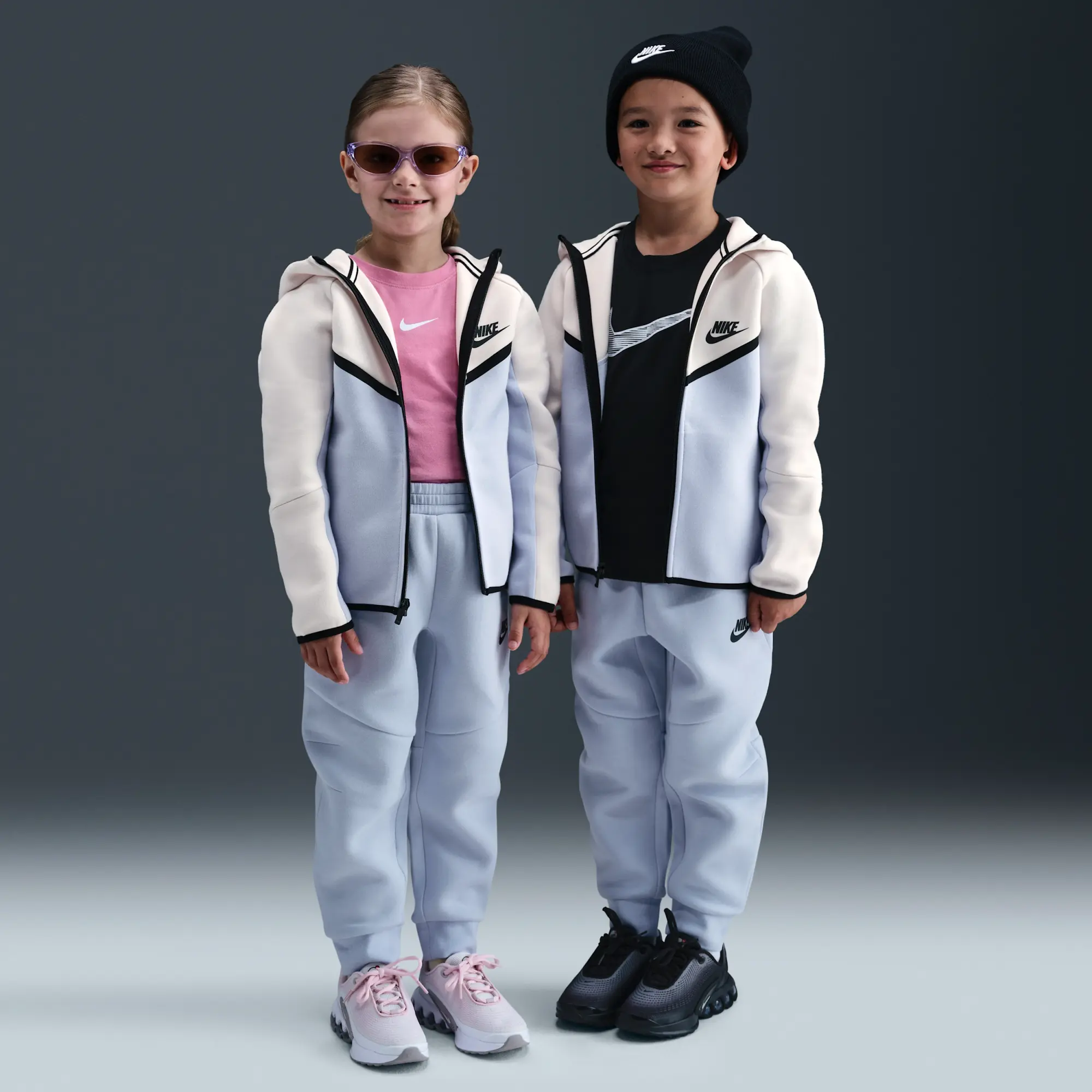 Nike Sportswear Younger Kids' Tech Fleece 2-Piece Full-Zip Set - Grey