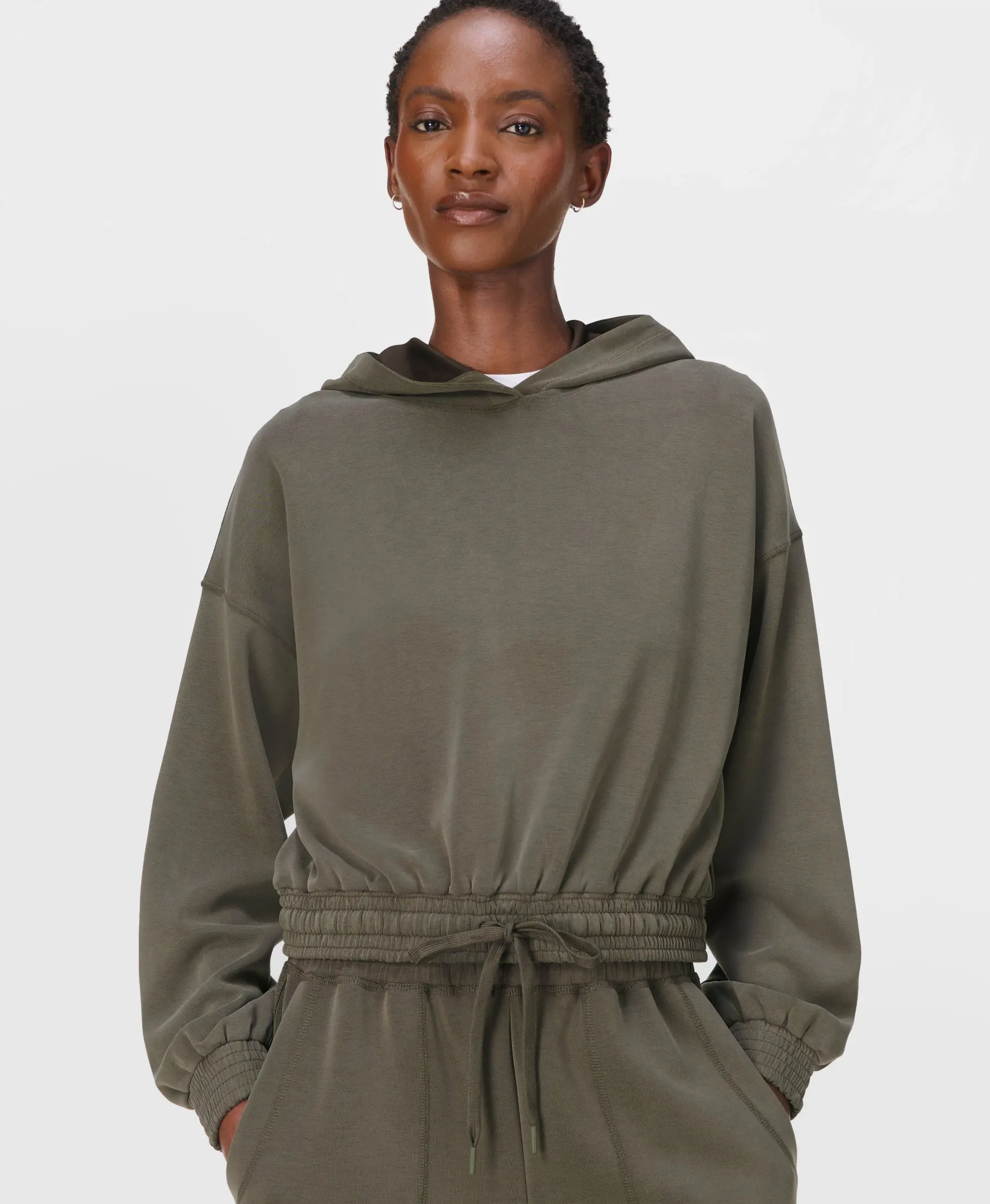 Sand Wash CloudWeight Crop Hoody