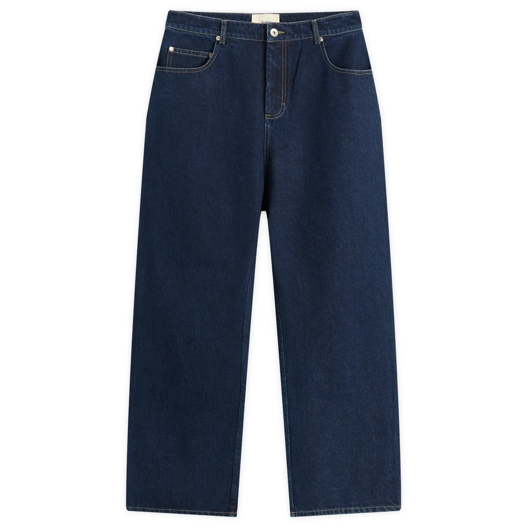 Folk Men's Barrel Leg Jean Deep Denim