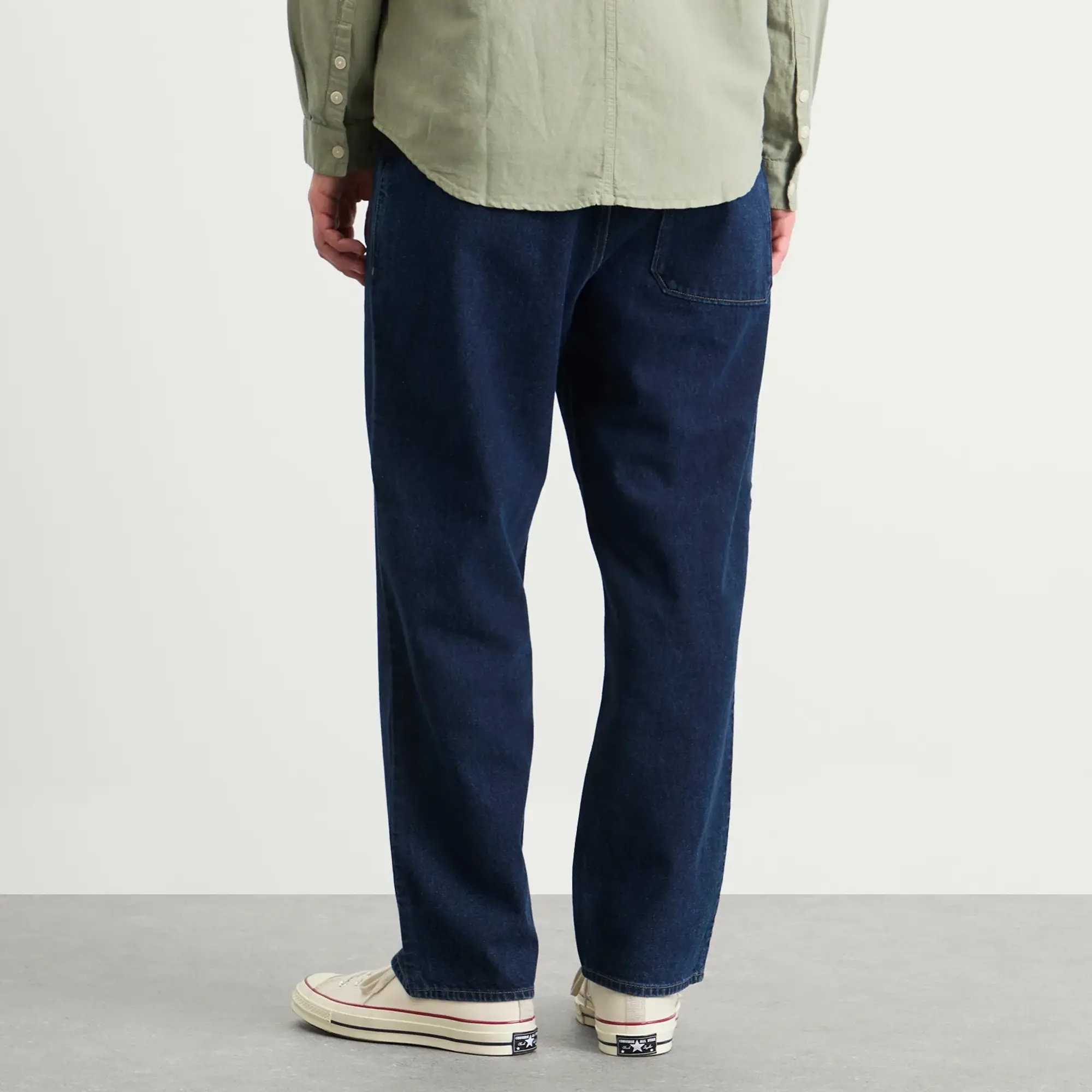 Folk Men's Barrel Leg Jean Deep Denim