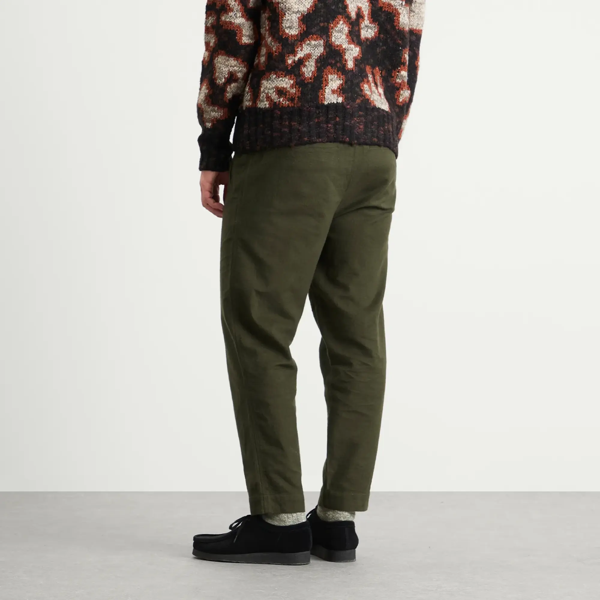 Folk Men's Drawcord Assembly Pant Dark Olive Moleskin