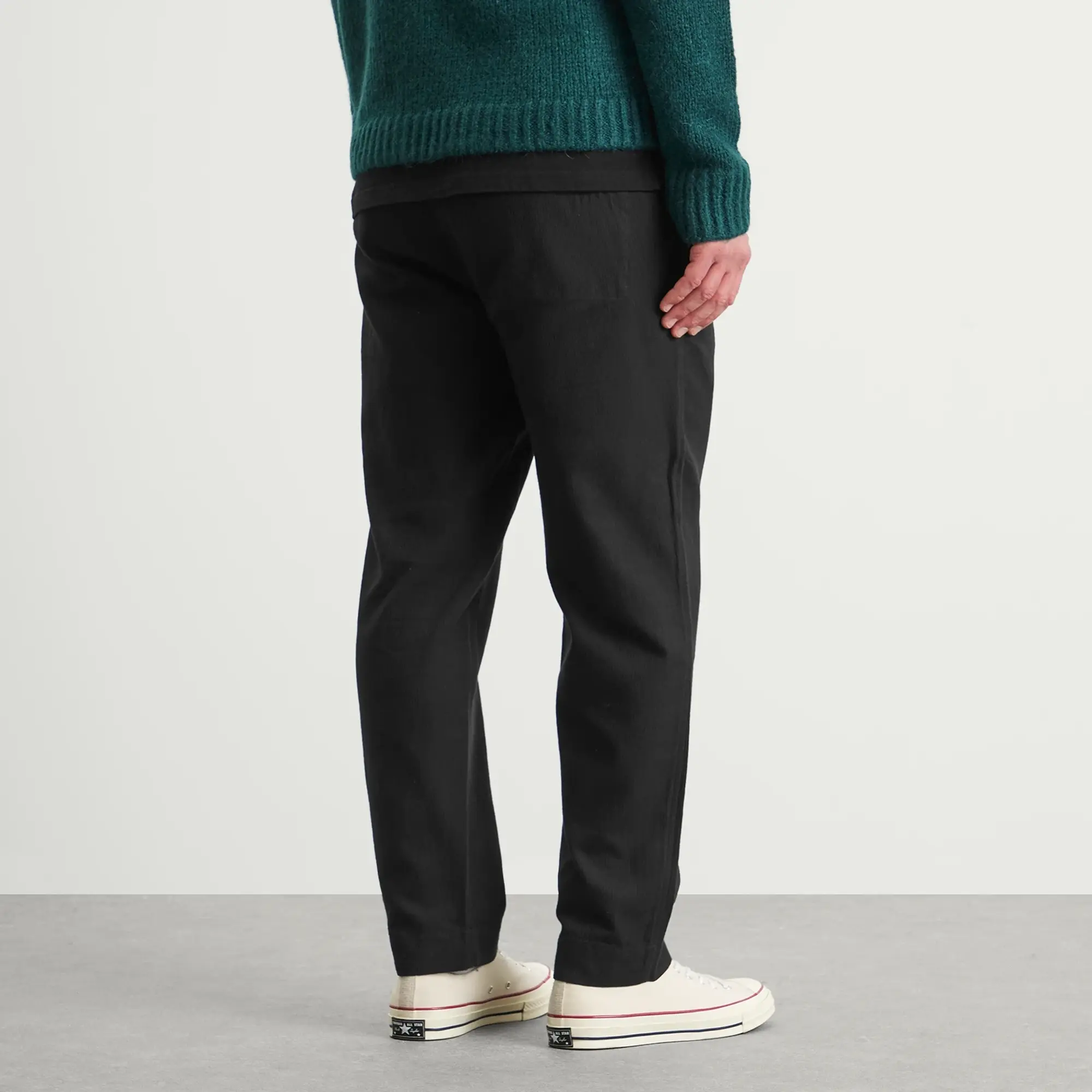 Folk Men's Signal Pant Soft Black Brushed Stripe