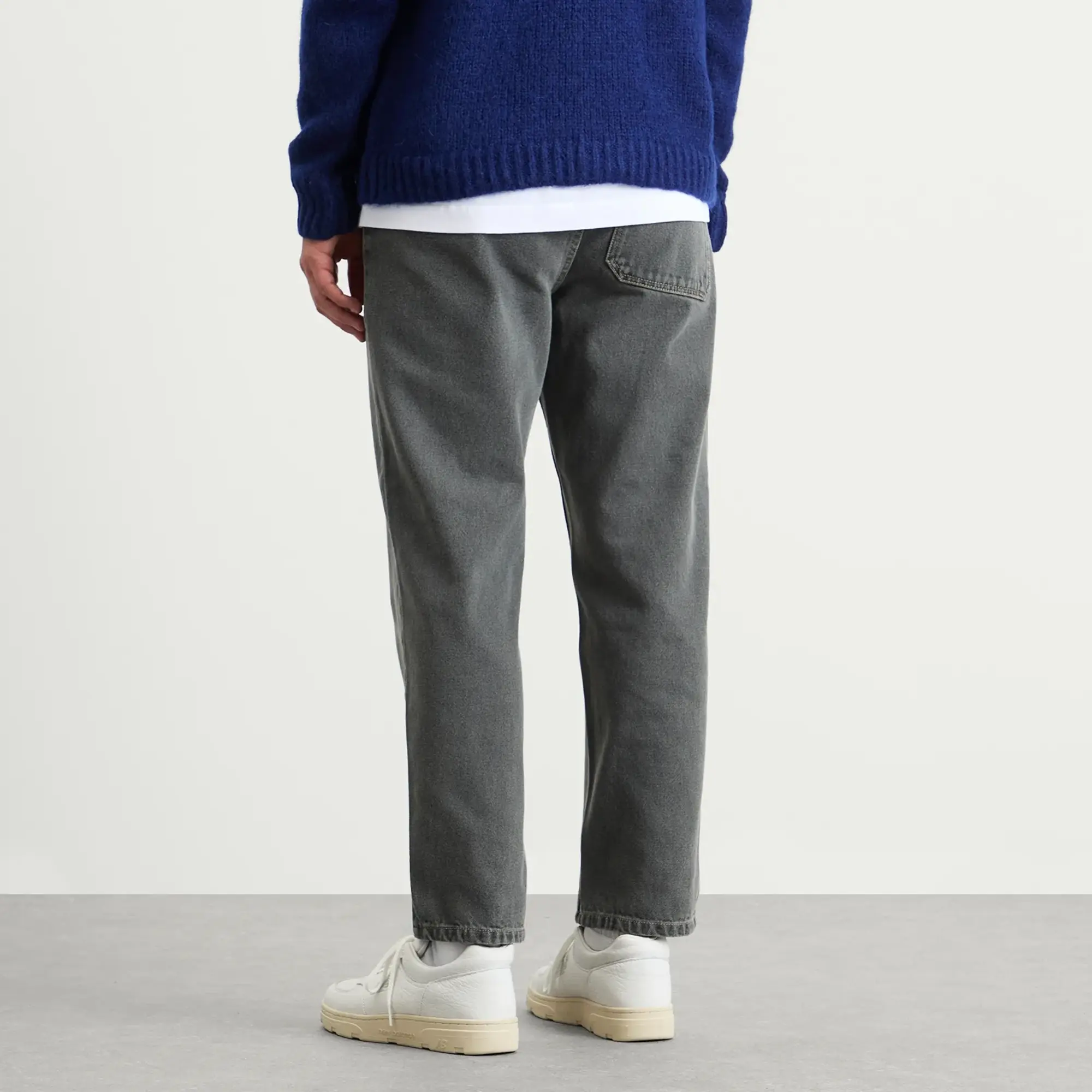 Folk Men's Barrel Leg Jean Smoke Grey Denim
