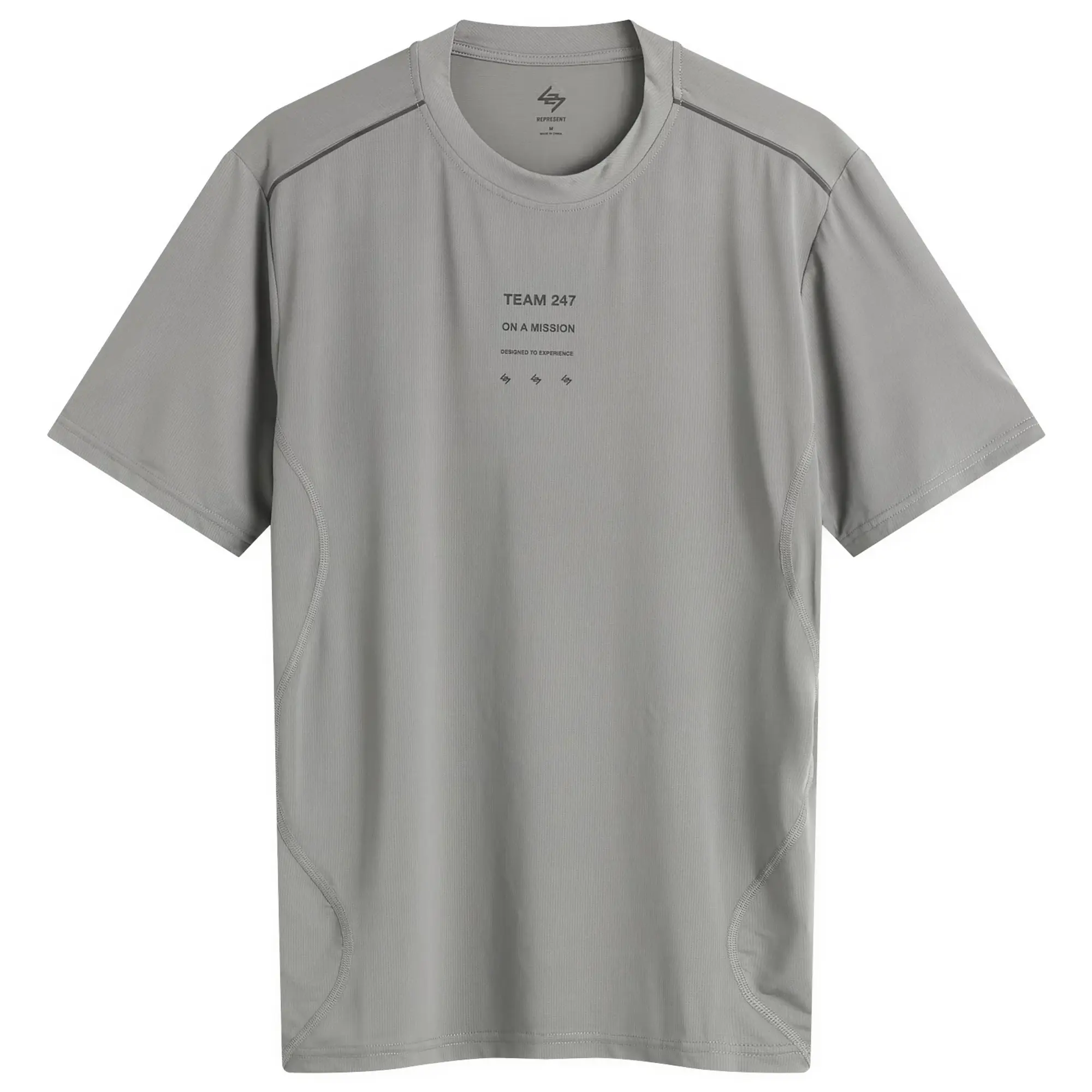 Represent Men's 247 Short Sleeve Runner T-Shirt Steel