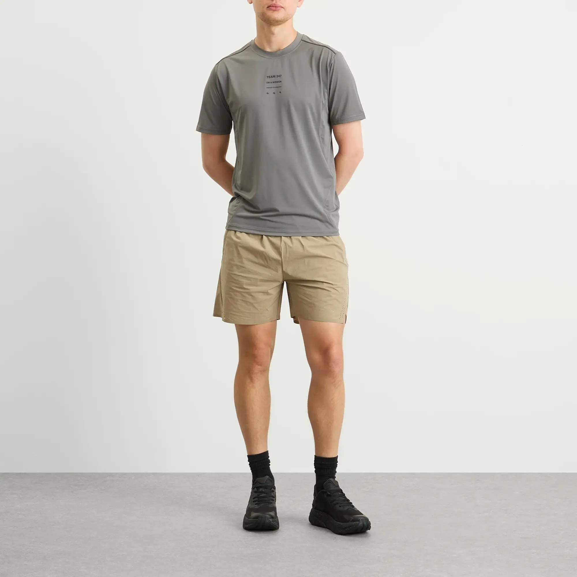 Represent Men's 247 Short Sleeve Runner T-Shirt Steel