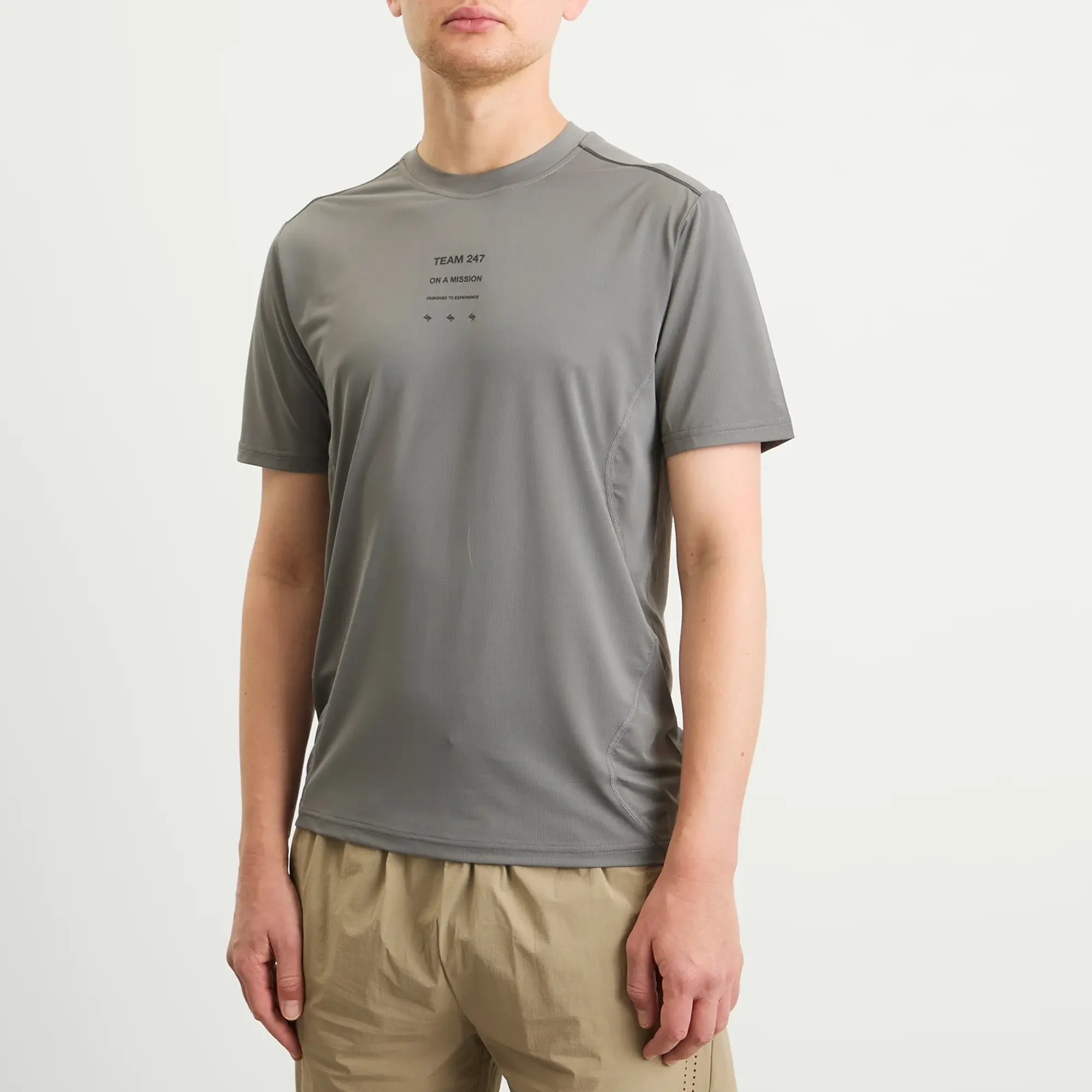 Represent Men's 247 Short Sleeve Runner T-Shirt Steel
