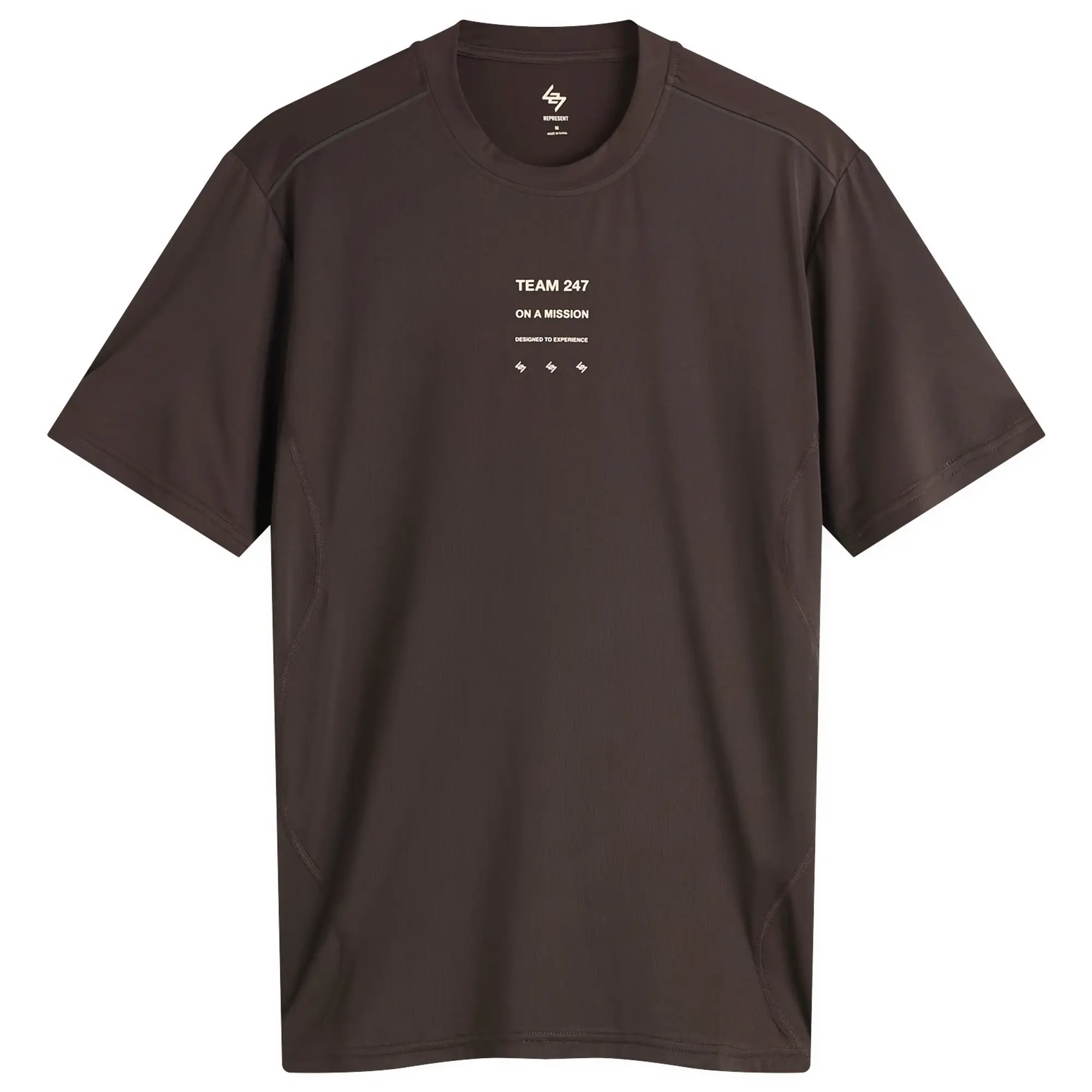 Represent Men's 247 Short Sleeve Runner T-Shirt Chocolate Torte