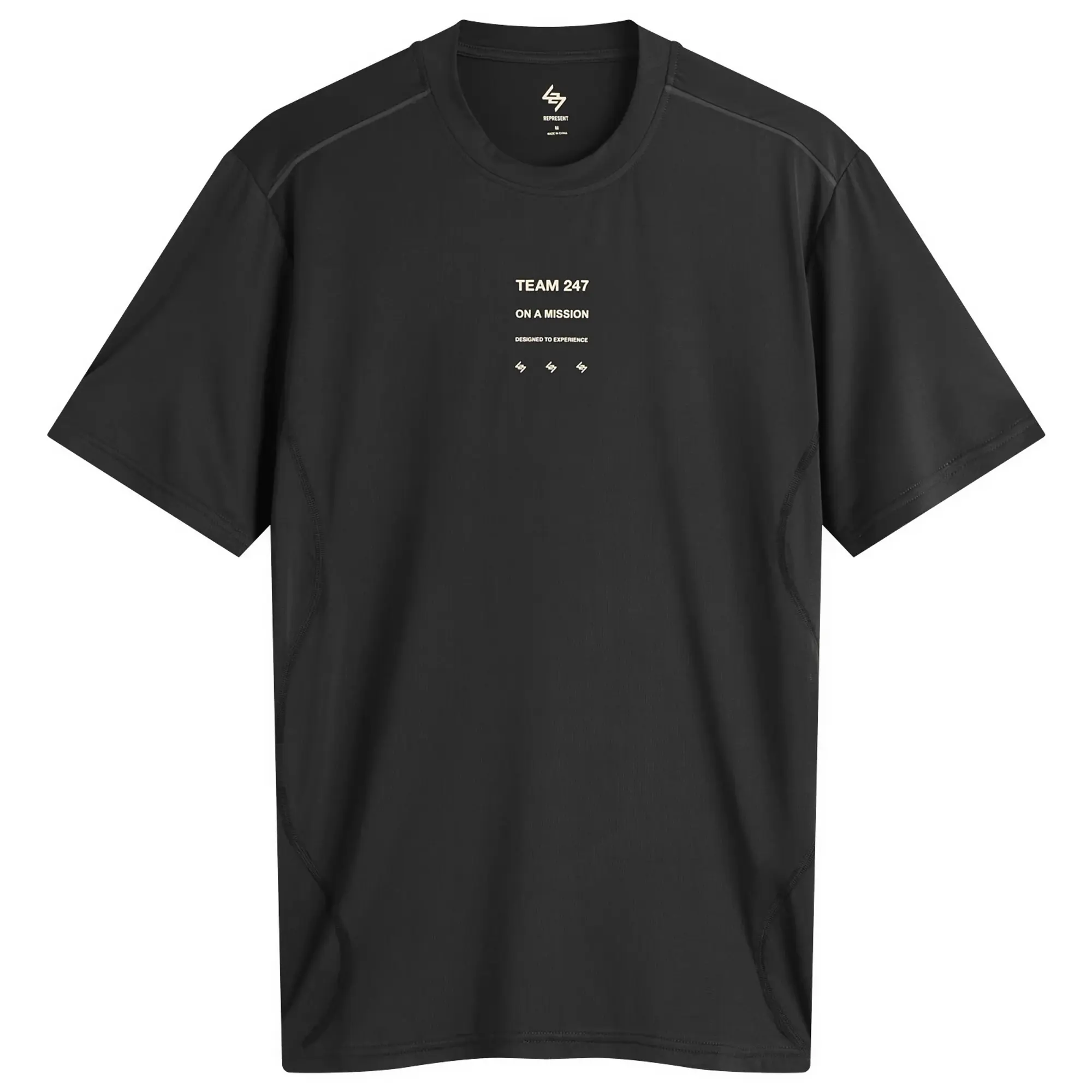 Represent Men's 247 Short Sleeve Runner T-Shirt Black