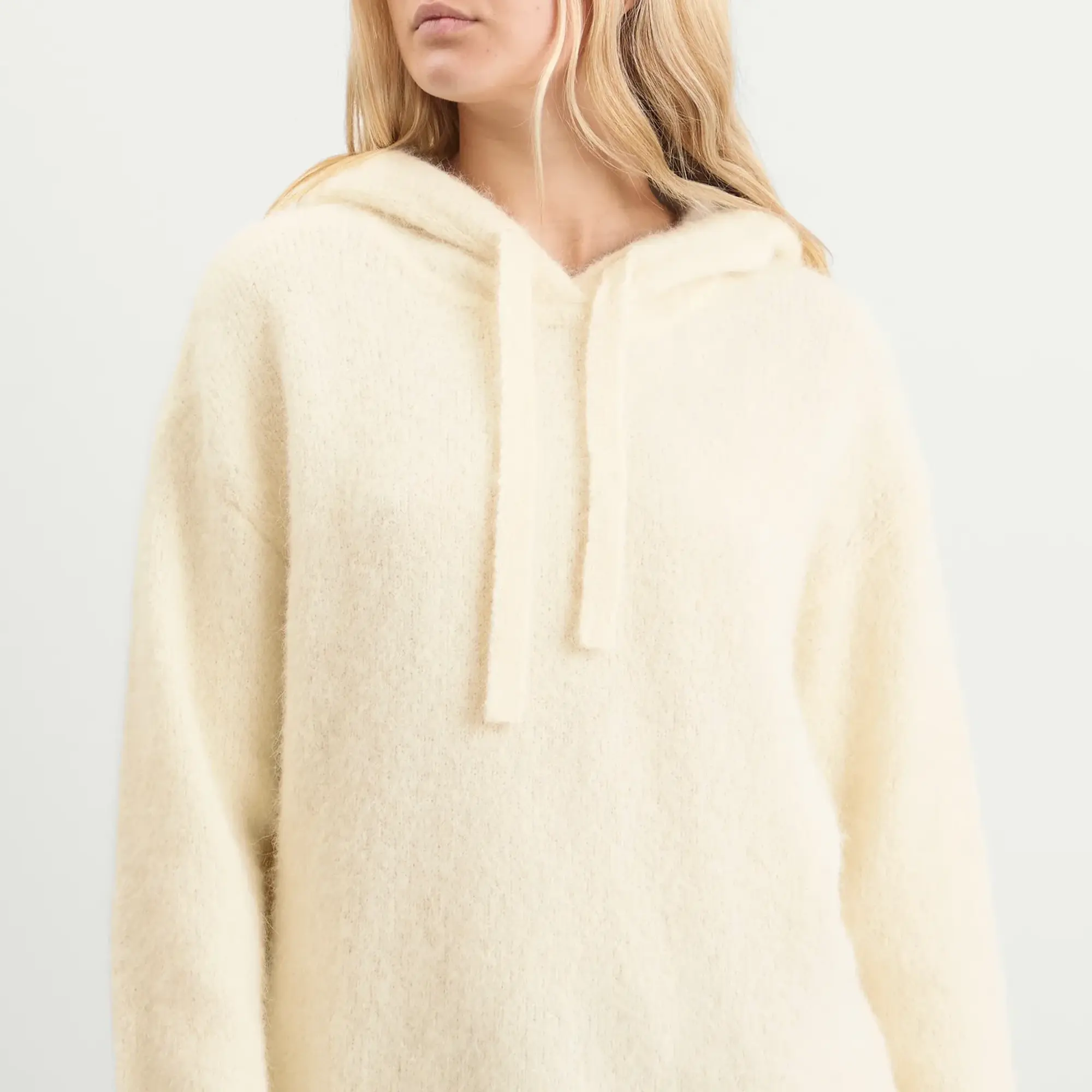 Samsøe Samsøe Women's Sajeanne Knit Hoodie Clear Cream